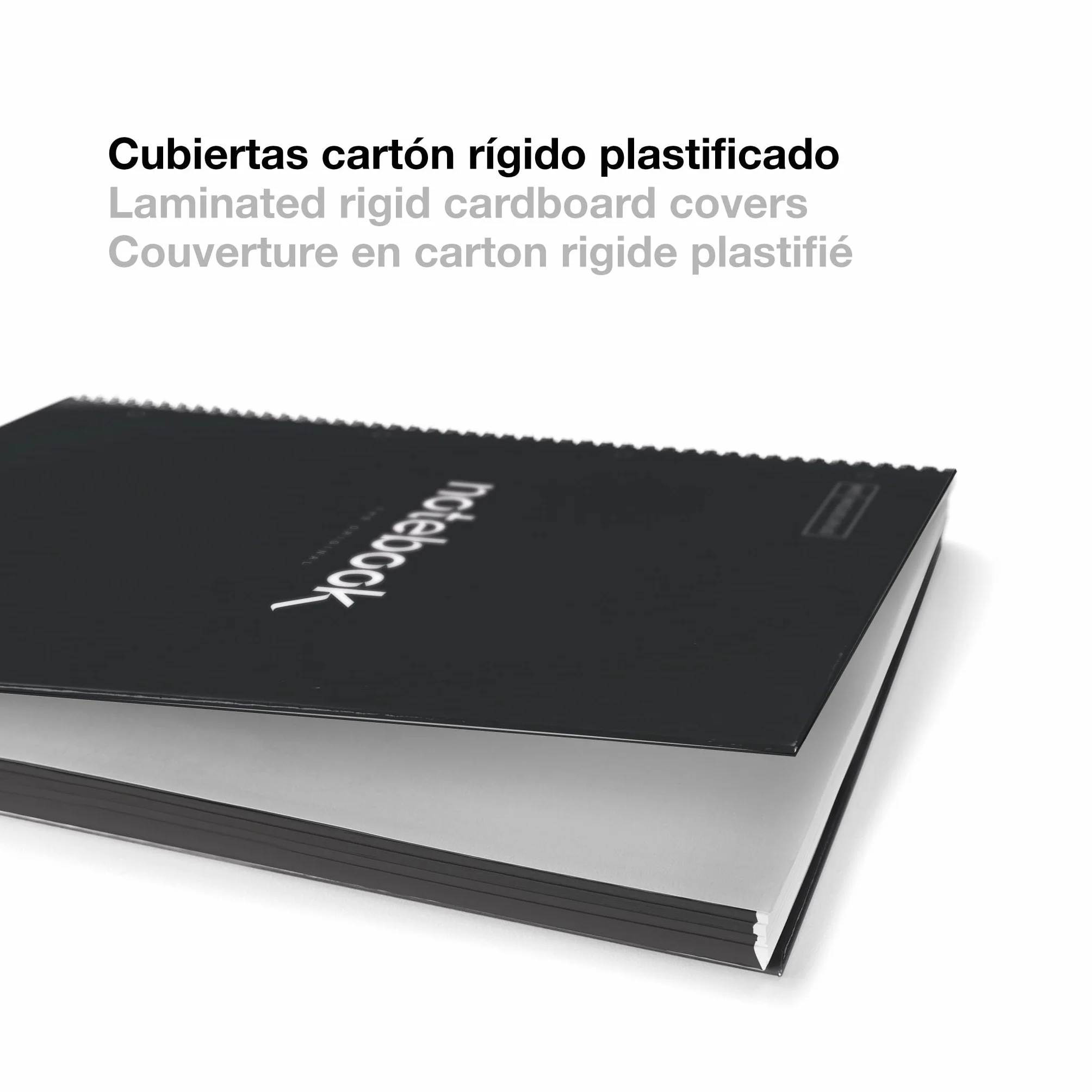 Miquelrius Cahier A4 ligné 7 mm Emotions 80 feuilles 90 g/m² spirale microperforée couverture extra rigide noir