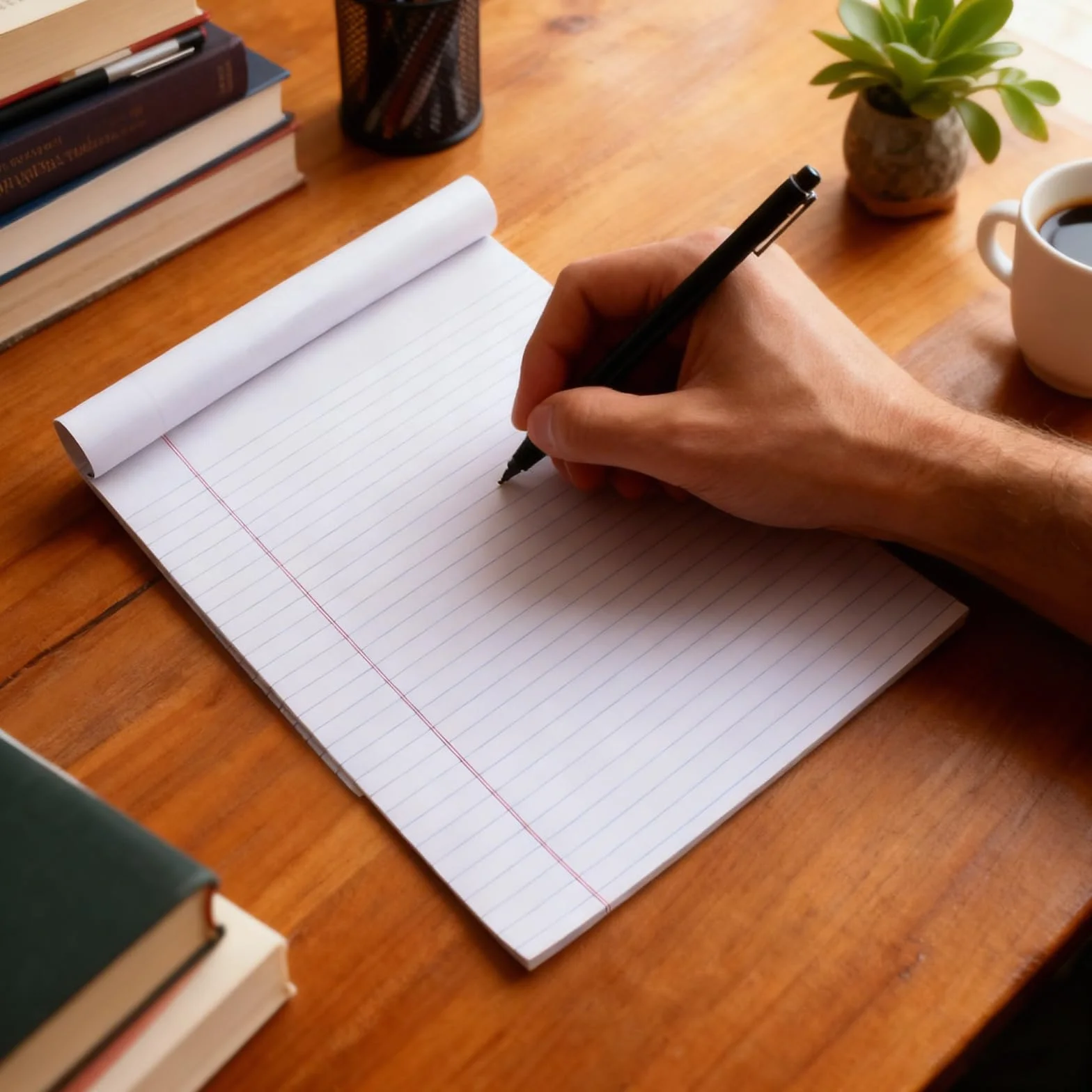Lot de 3 blocs-notes A4 lignés - 30 feuilles par bloc - Blanc