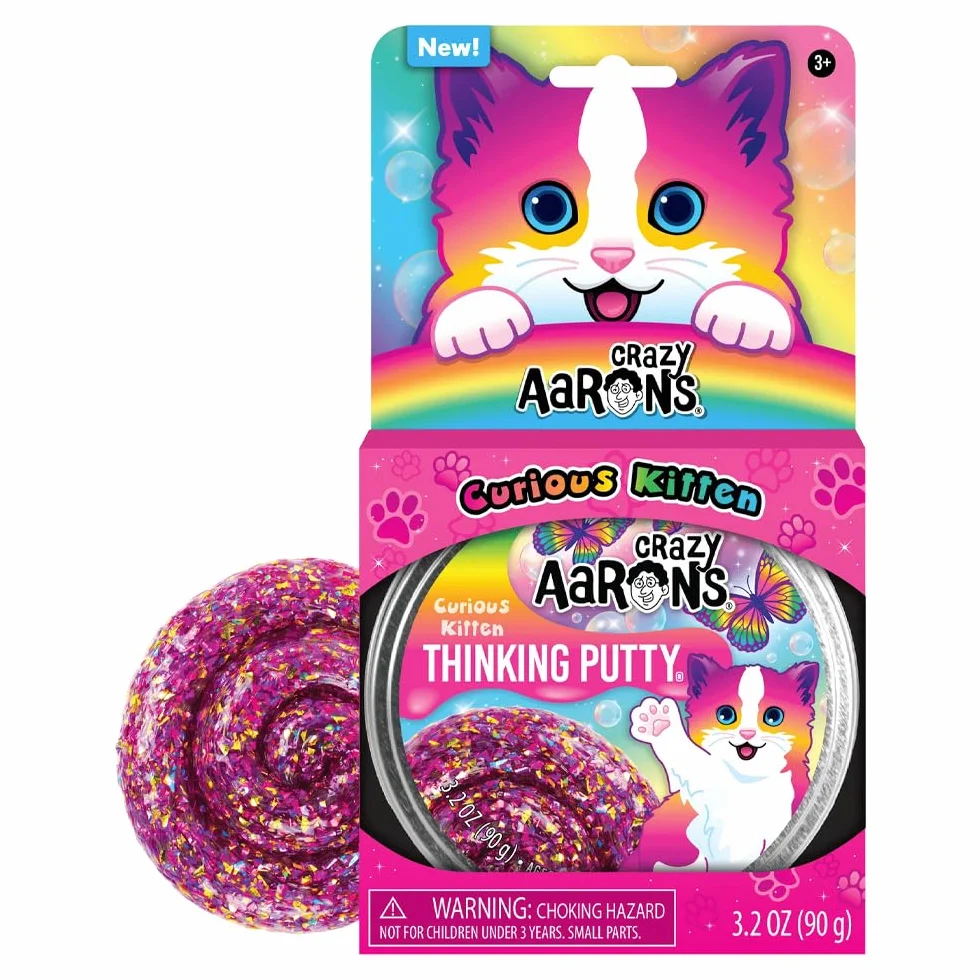 Crazy Aaron's Trendsetters Putty Pets Curious Kitten UK Safe