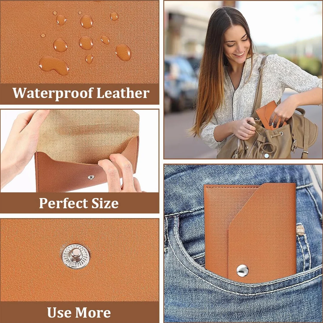 Portefeuille en Cuir pour Argent, Enveloppe Imperméable et Réutilisable pour Femmes