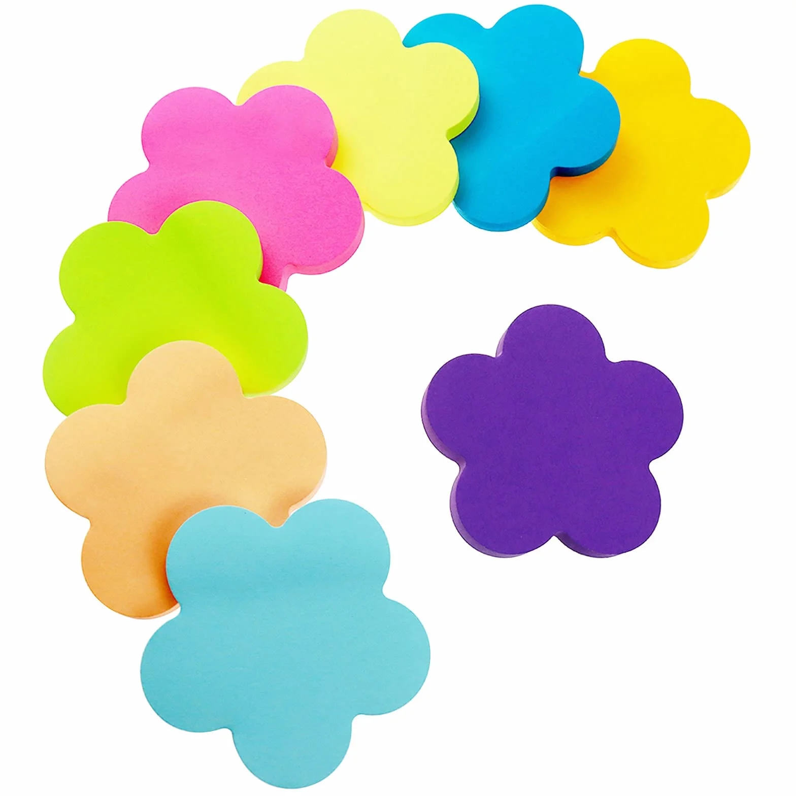 Note Autocollant 560 Feuilles Auto-Adhésif Couleur Notes Adhésives Marque Pages 76 x 76 mm 8 Couleurs