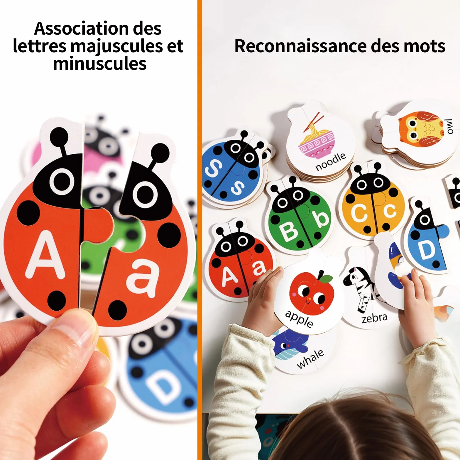 Jouet Montessori Alphabet 3-6 Ans Motricité Fine Éducatif Cadeau Fille Garçon