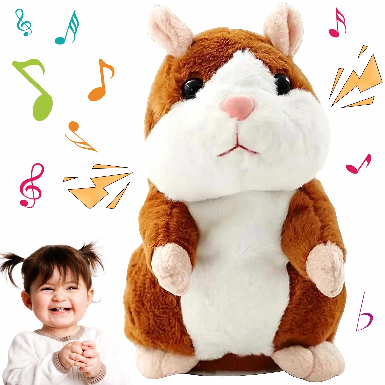 Peluche Hamster Parlant JOKILY Répète Paroles Enfant