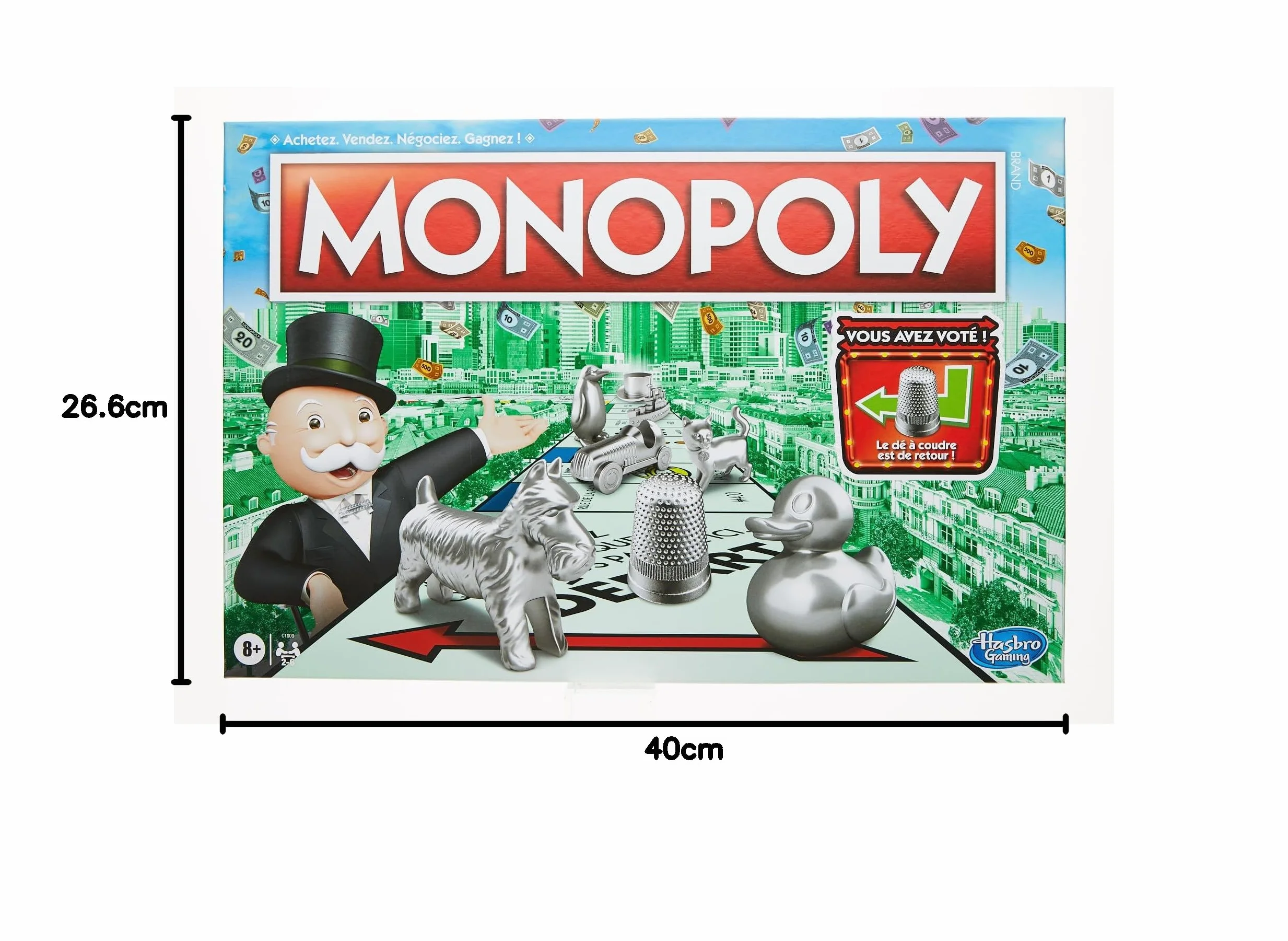 Monopoly Jeu de Plateau Familial Classique 2-6 Joueurs 8 Ans