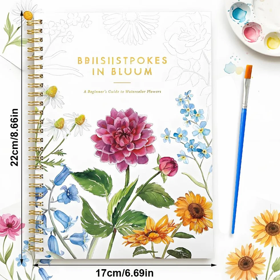 Cahier Aquarelle Adulte avec Pigment Pinceau Kit Aquarelle Débutant