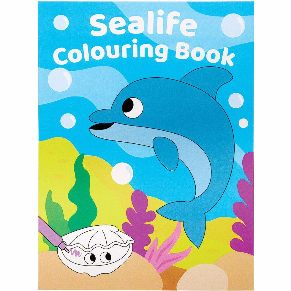 Baker Ross Mini Livre de Coloriage Vie Marine - Lot de 12, Activites pour Enfants