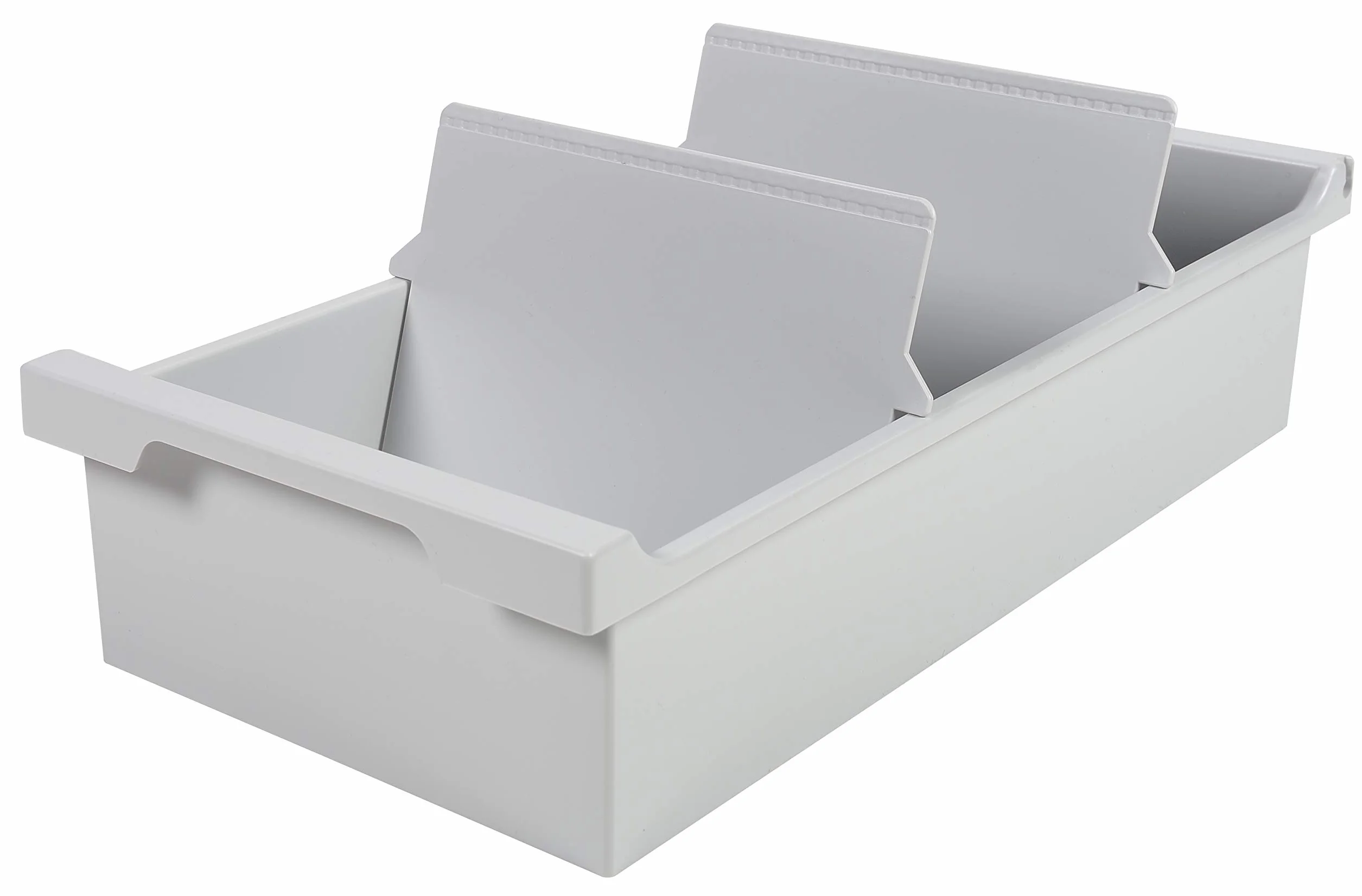 Exacompta Bac à fiches A6 italienne 347x166x79 mm 1200 fiches gris lumière avec intercalaires