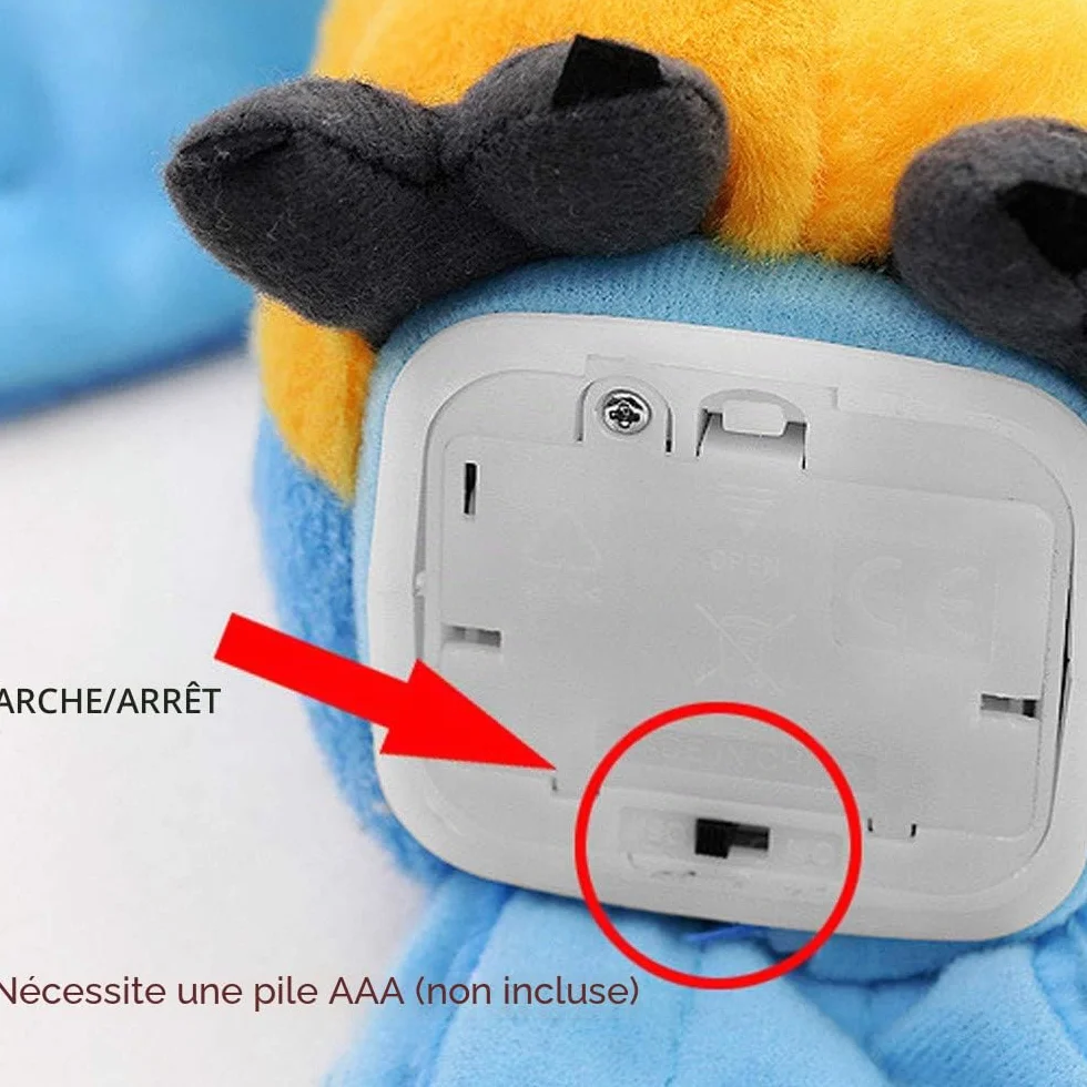 Jouet Perroquet en Peluche Imite le Son Animaux Répétez ce que vous dites Ailes électronique Oiseau Interactif Cadeau Noël Anniversaire
