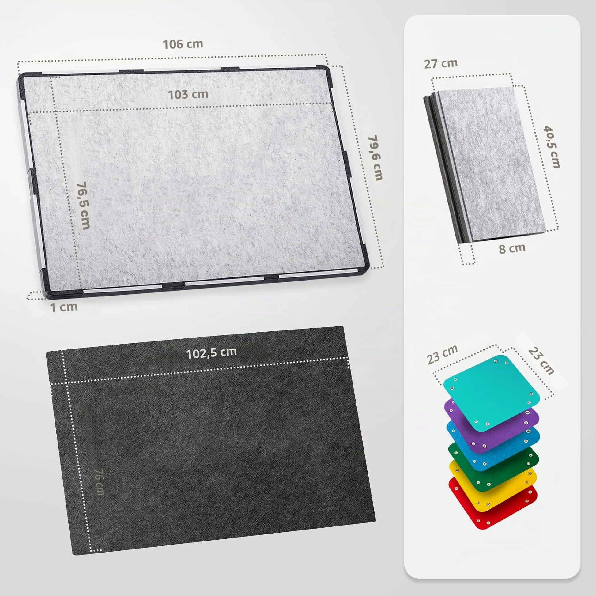 Tektalk Planche à Puzzle Pliable de 2 000 pièces en Feutre, Puzzle Jigsaw avancé pour Adultes, avec 6 Plateaux de tri colorés et Housse de Rangement en Feutre