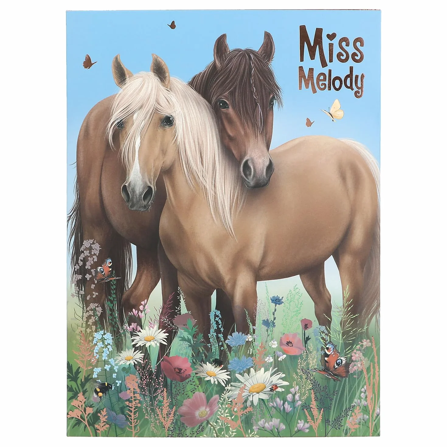 Depesche Miss Melody Set Papier à Lettres Chevaux Fleurs Pochette