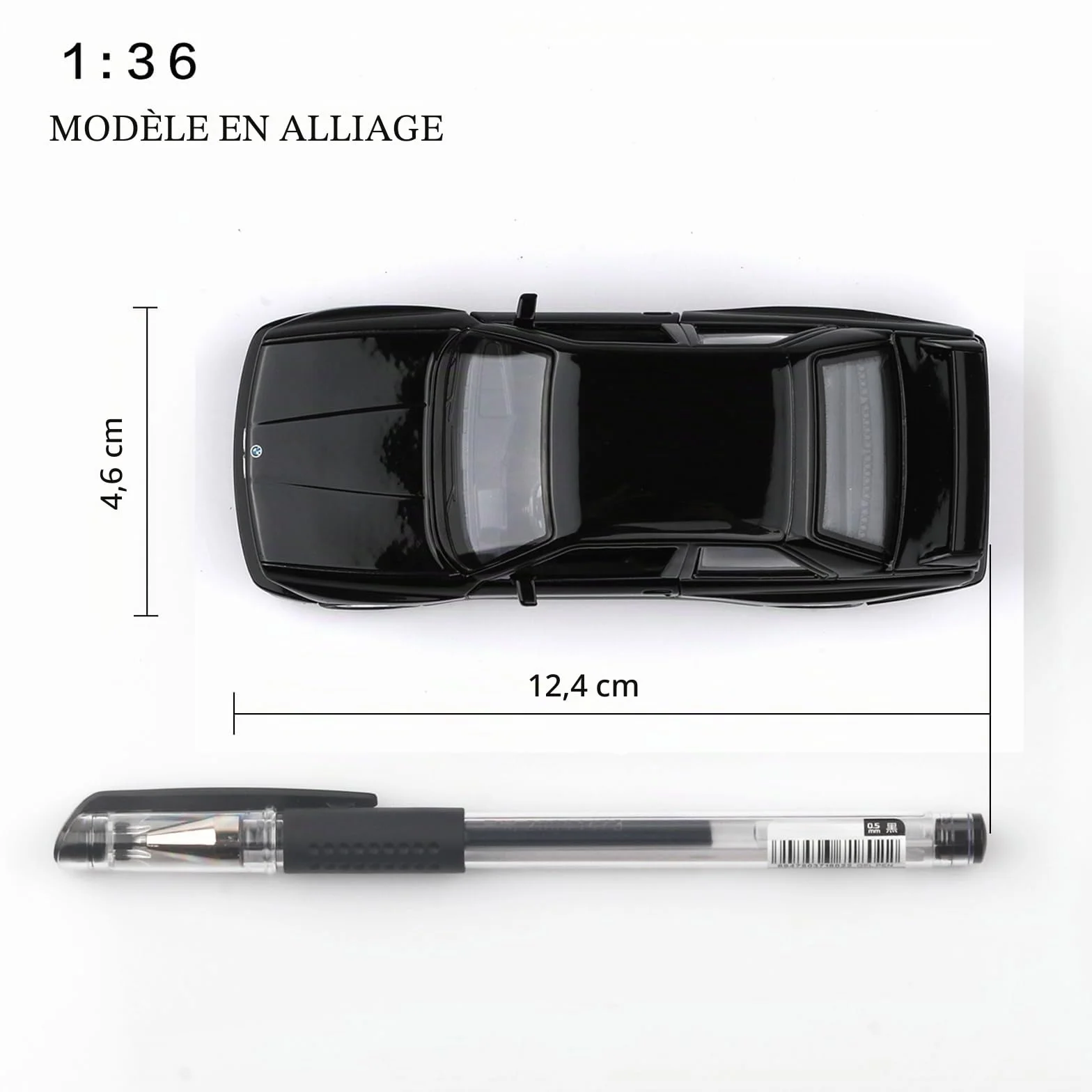 TOKAXI BMW M3 E30 1987 Voiture Miniature Diecast Échelle 1/36 Noir