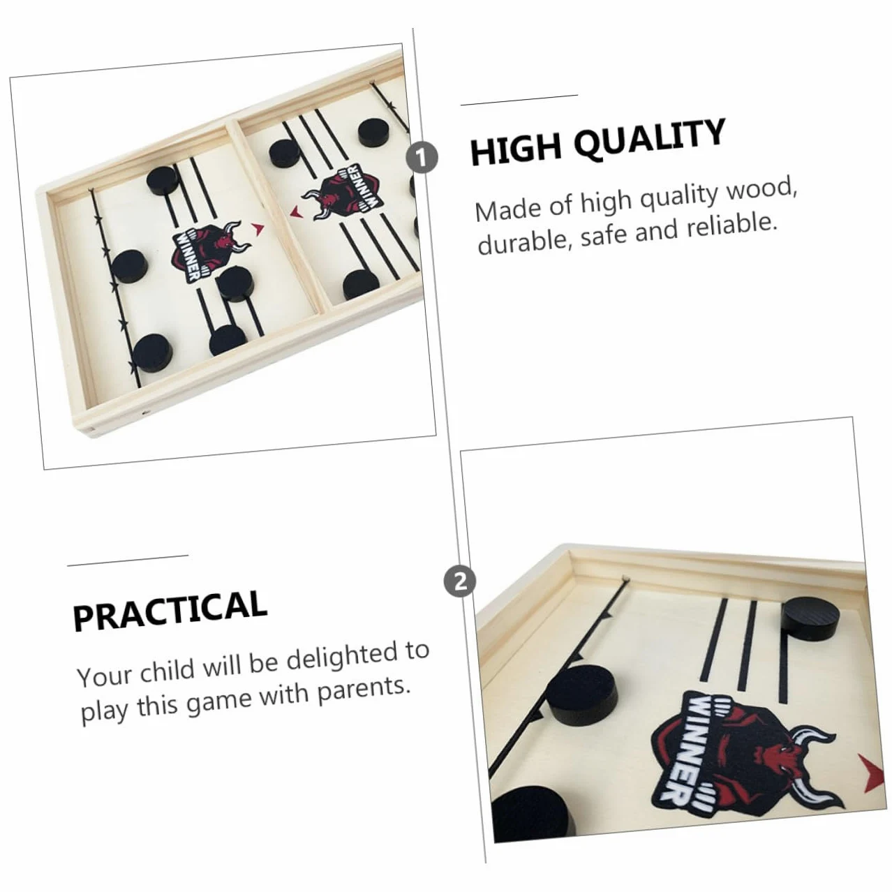 SUPVOX Jeu de Palet à Fronde Rapide Bois Éducatif pour Parents et Garçon Fille de Amusant pour Développer Intelligence et Interaction Familiale