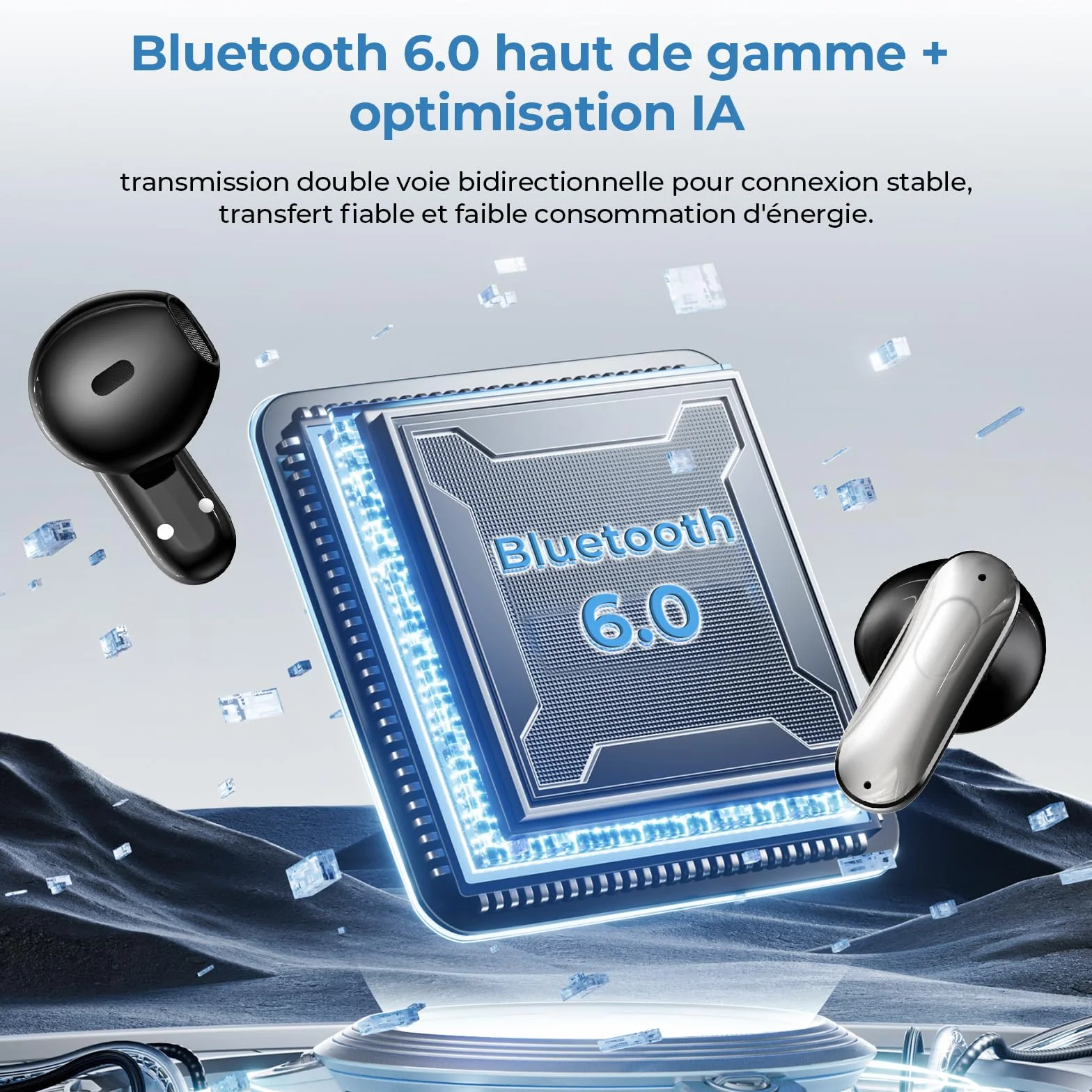 Écouteur Traducteur Instantané 165 Langues 11 Modes Bluetooth 6.0 48H Autonomie Écran Tactile LED