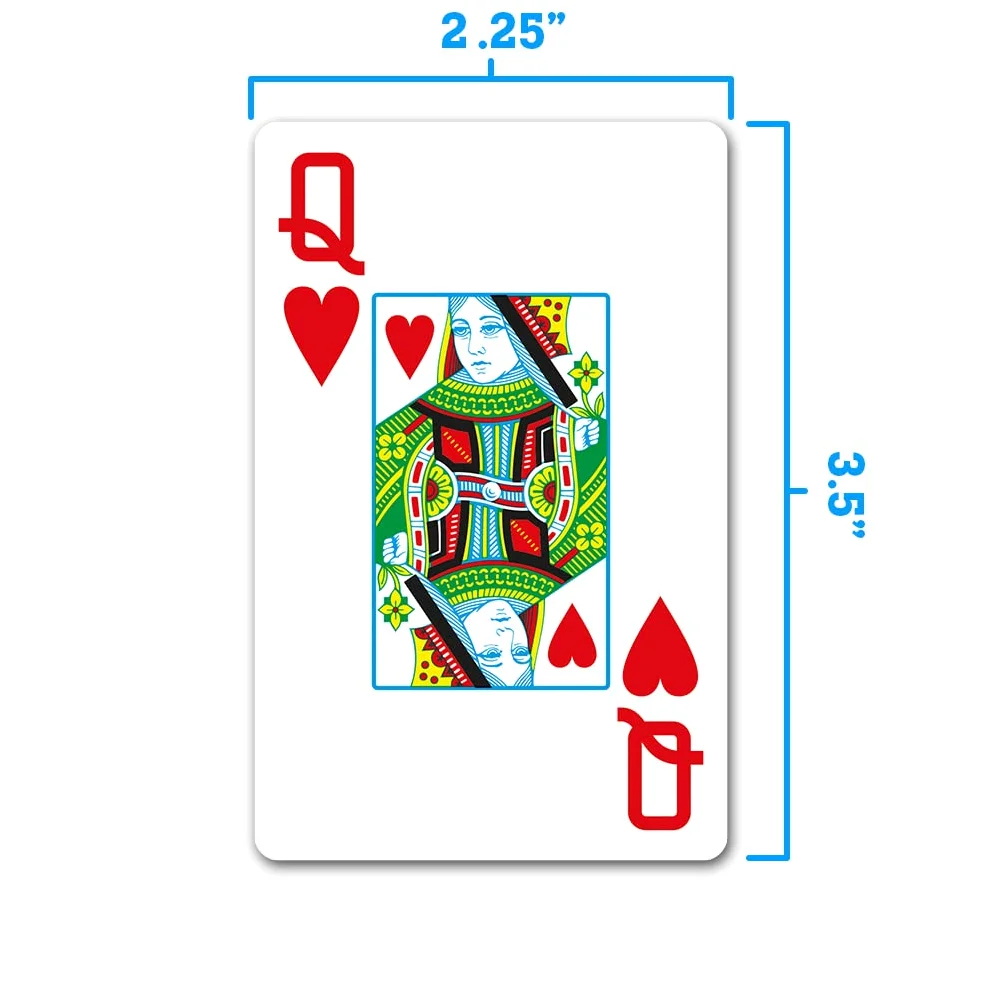 Copag 1546 Design Lot de 6 jeux de cartes 100 % plastique Rouge/bleu