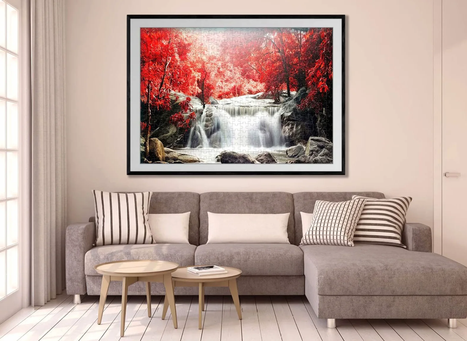 Puzzle Adulte 4000 pièces Cascade d'érable Rouge pour Enfants avec développement intellectuel