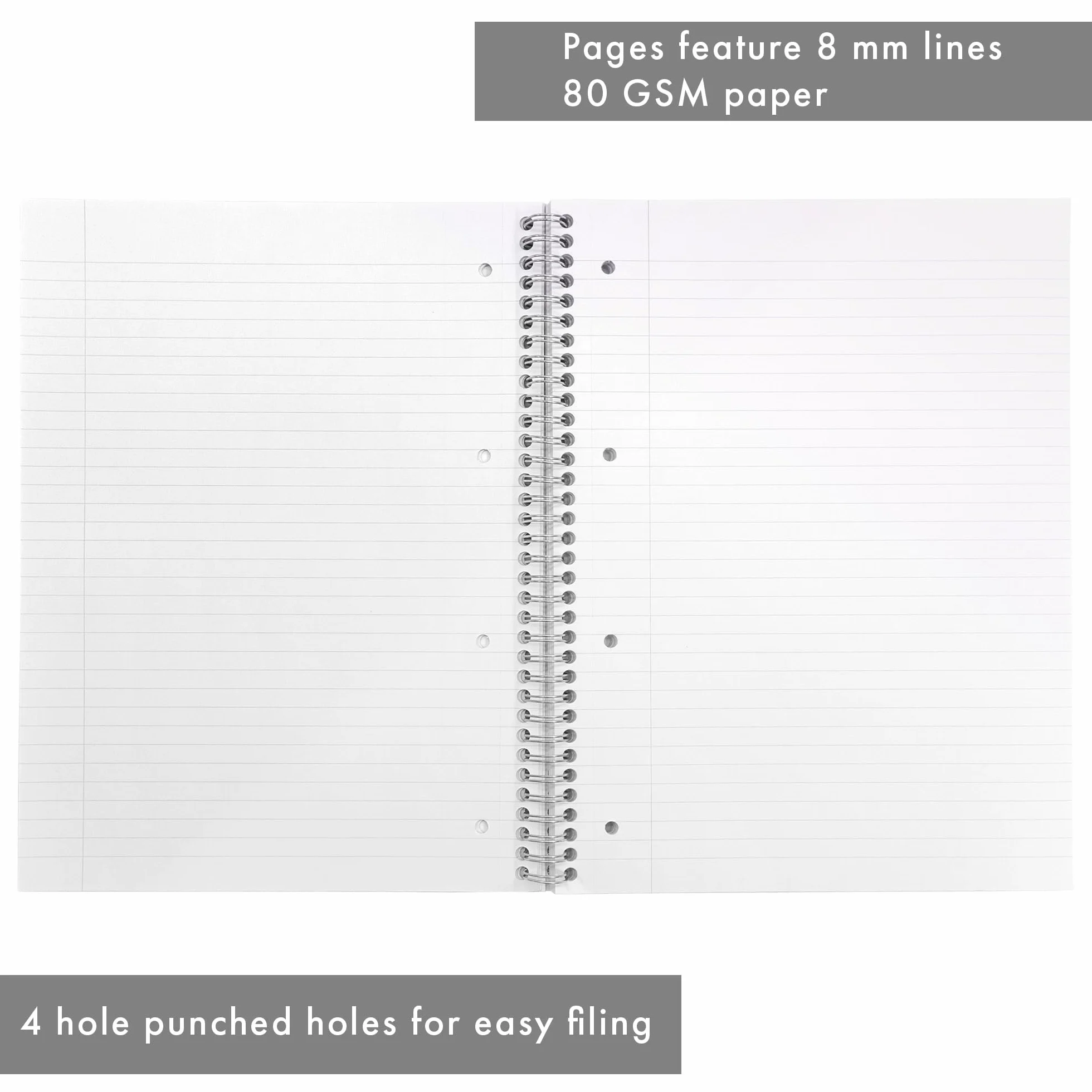 Pukka Pad Carnet de note Jotta métallique A4+ 23 x 29.7cm Spirale lignes 8mm papier 80GSM 200 pages vert LOT DE 3