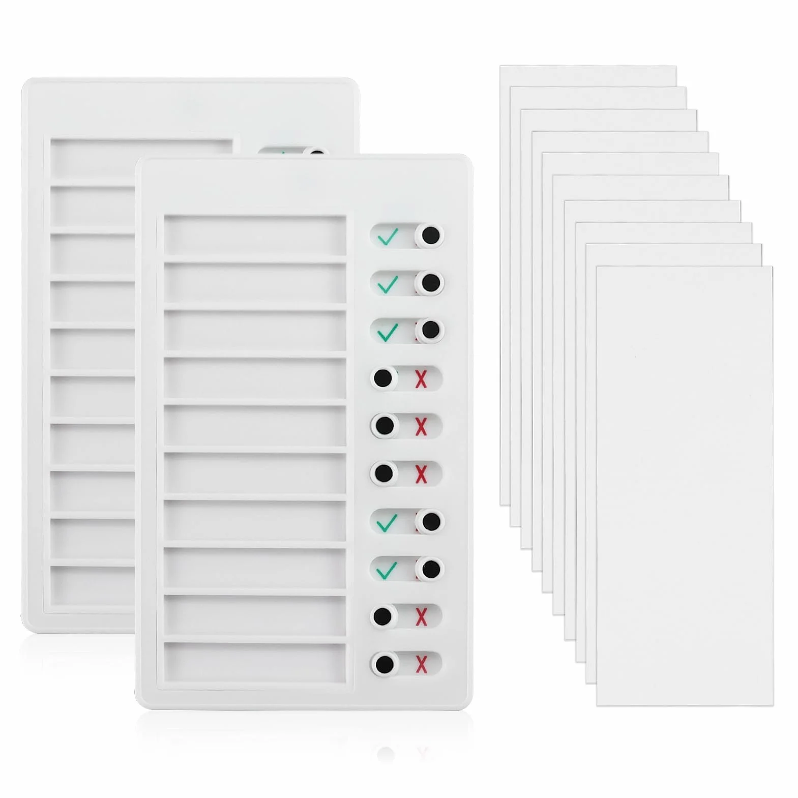 Tableau de mémo en plastique avec liste de contrôle réutilisable amovible et bloc-notes pour planification quotidienne des tâches