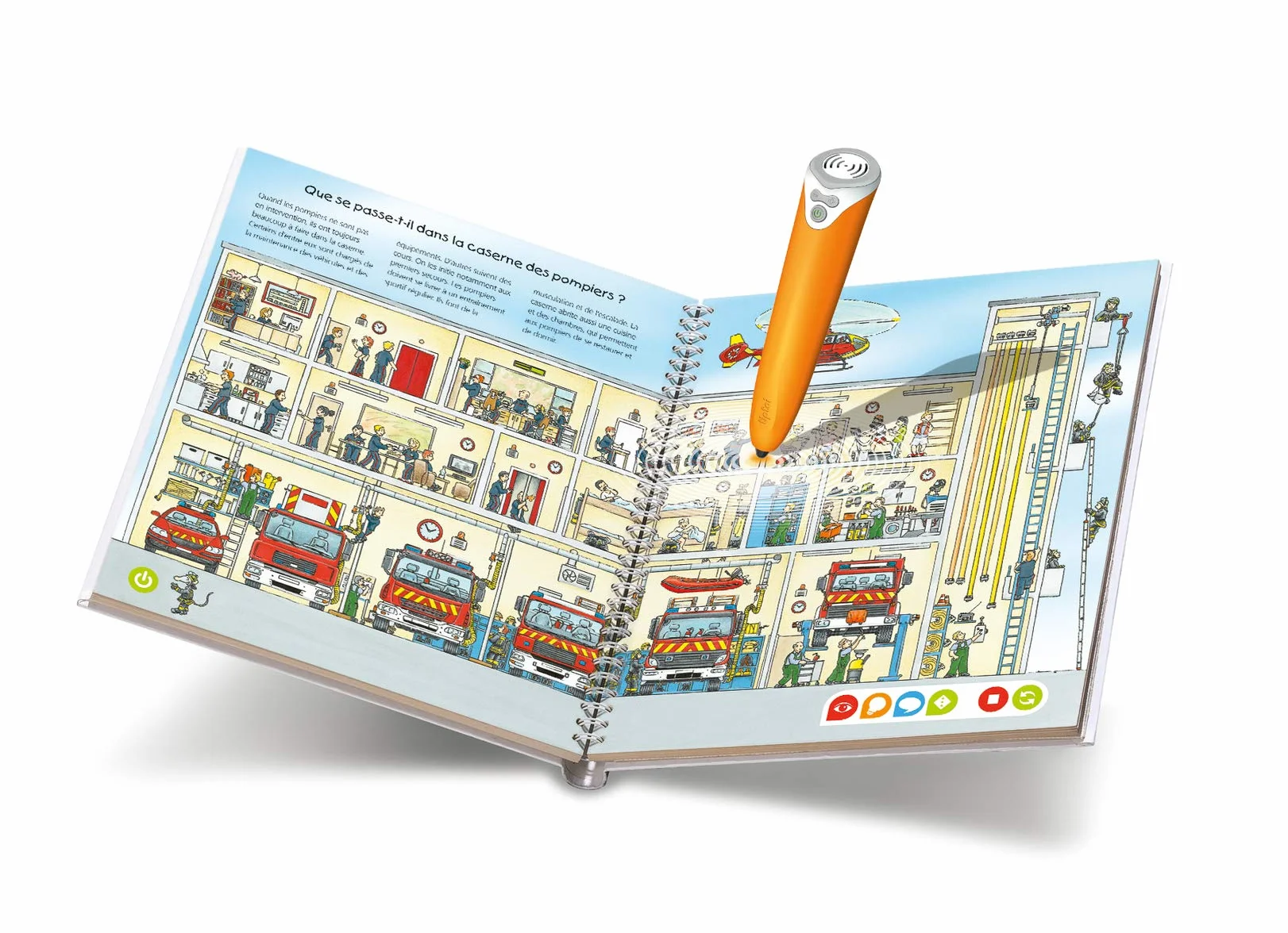 Ravensburger Livre interactif tiptoi Je découvre les pompiers Jeux éducatifs sans écran français Enfants 4 ans 00694