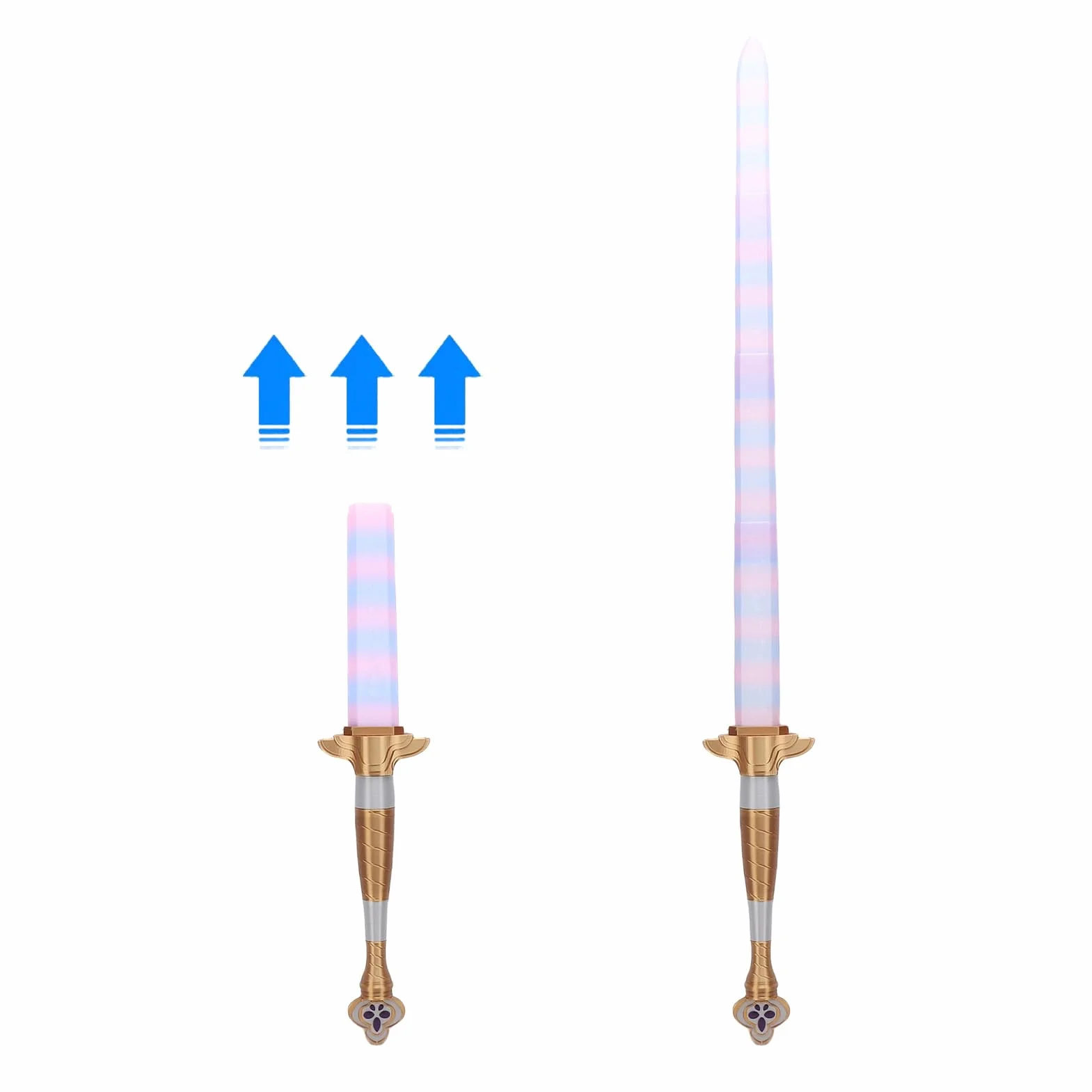 Épée de Costume de Cosplay PLA Rétractable 38 Pouces, Accessoire d'Anime Imprimé en 3D pour Halloween