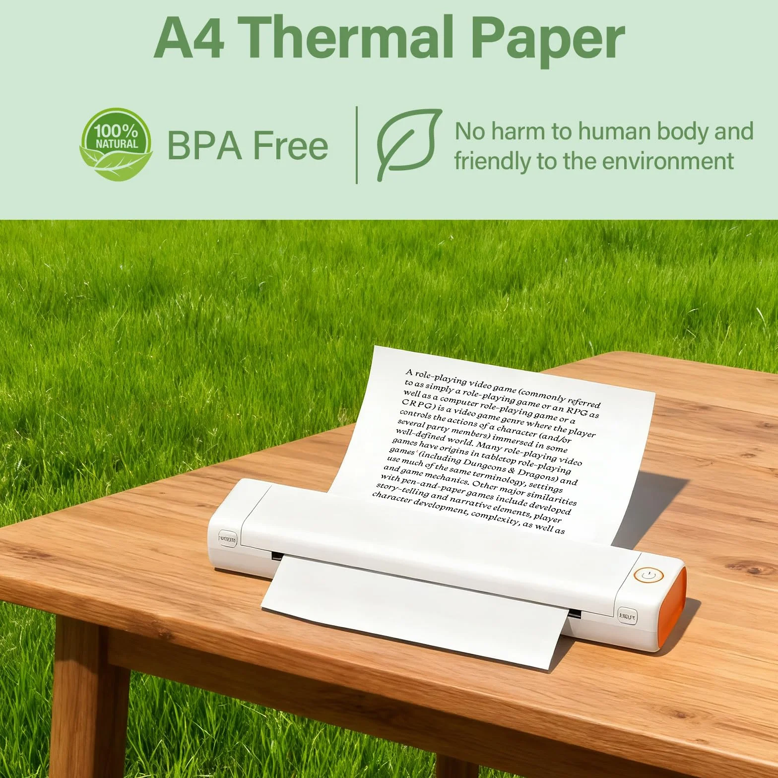 Papier Thermique A4 100 Feuilles Sans BPA Séchage Rapide Compatible Imprimantes Thermiques