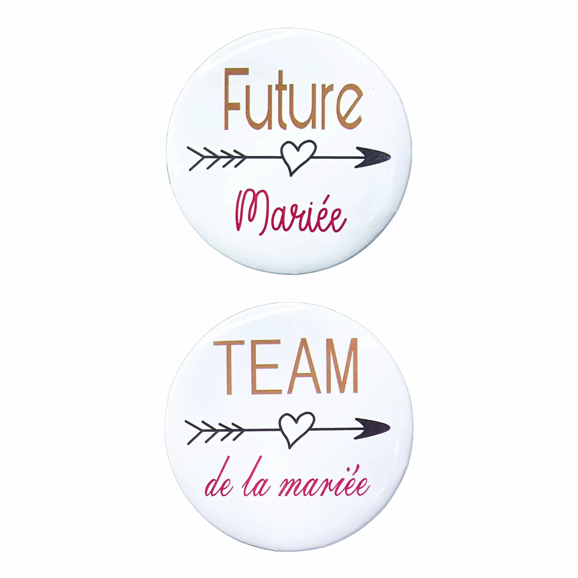 Badges Team de la mariée 15PCS avec Future mariée + Amis Accessoire de Mariage