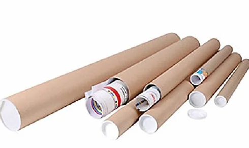 Tubes carton brun pour affiche poster 5 cm x 64 cm Lot de 10