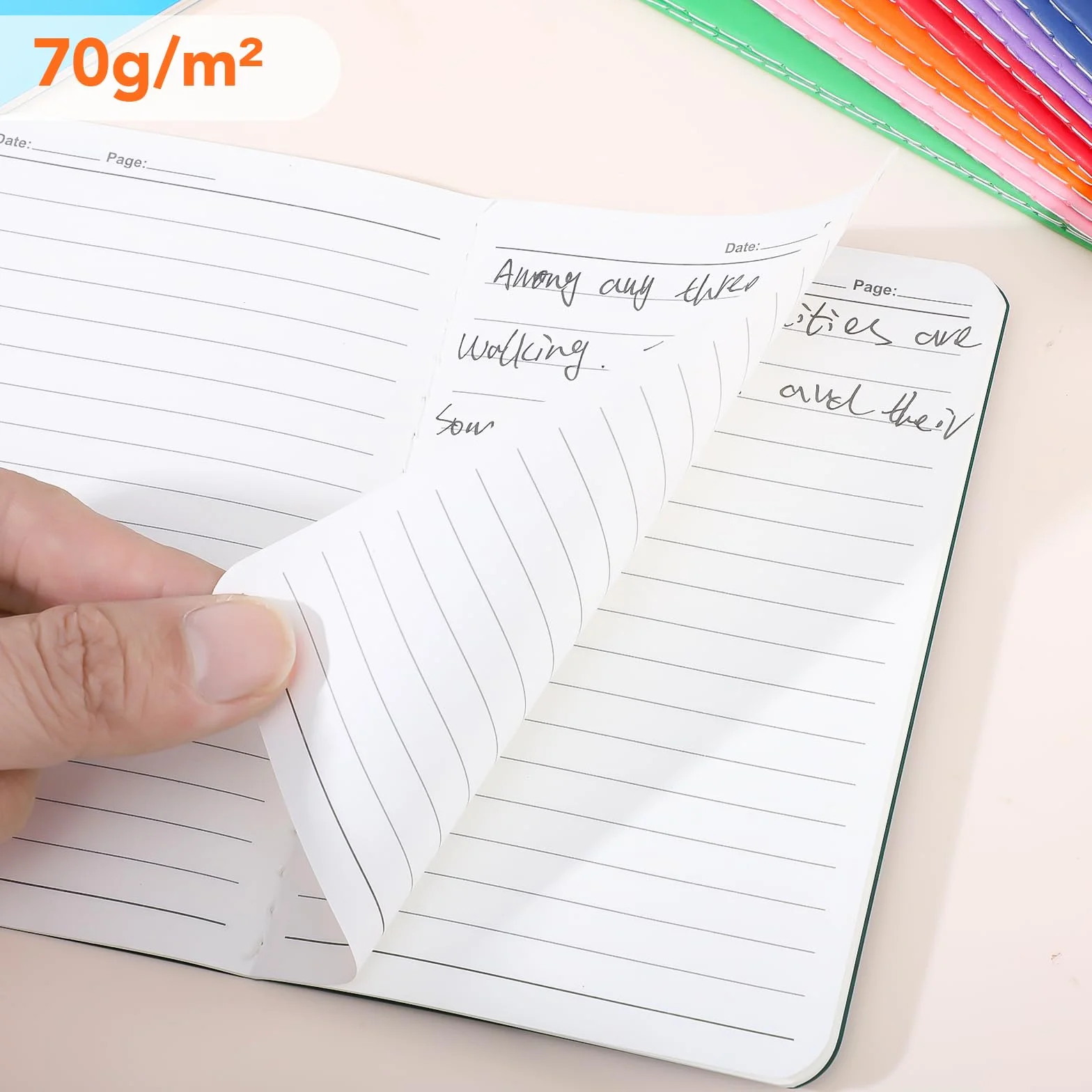 Yoosso Lot de 20 blocs-notes A6 ligné 9 x 14 cm 10 couleurs 16 feuilles