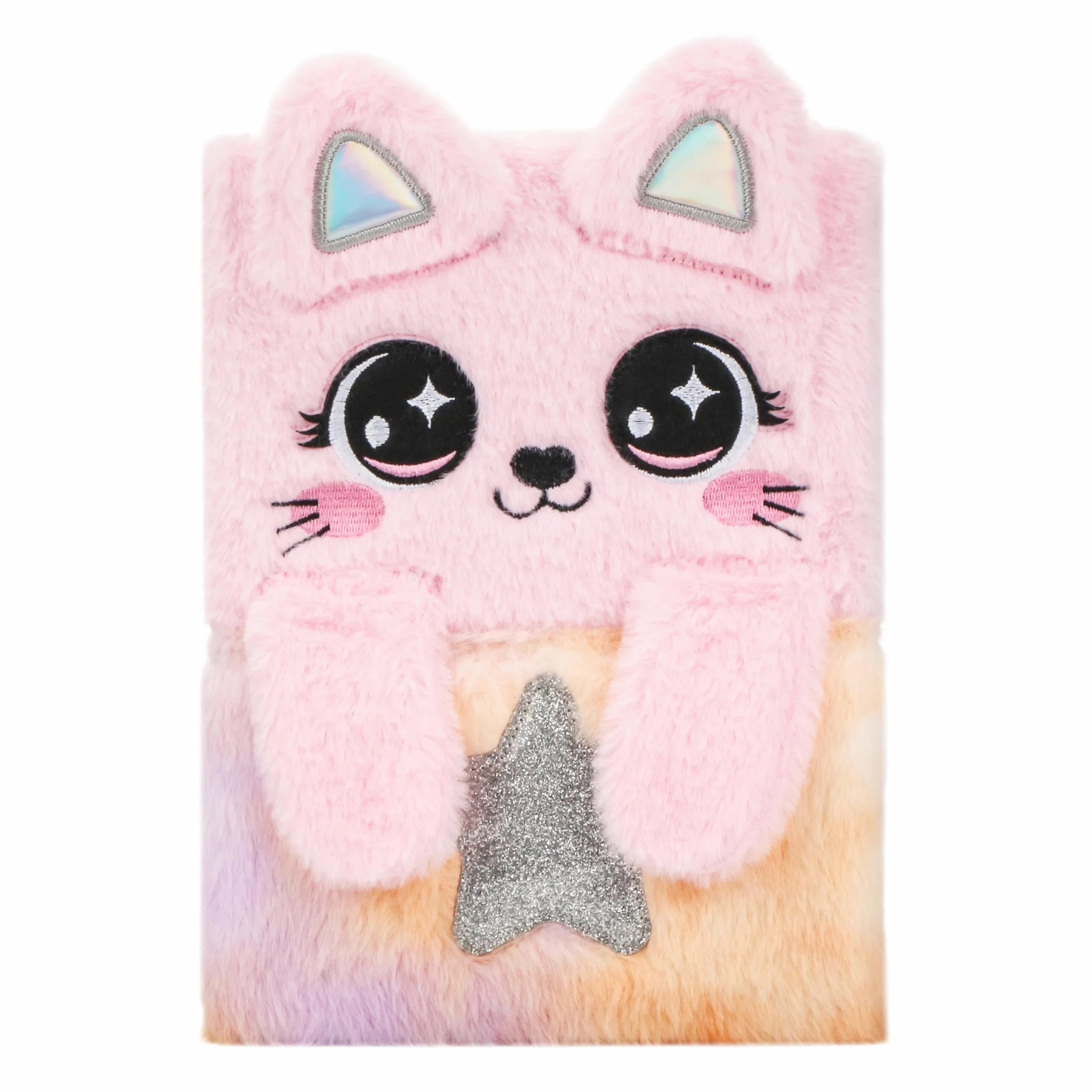 Cahier A5 Chat Rose Carnet Oreilles Pattes Pliables 160 Pages Lignées