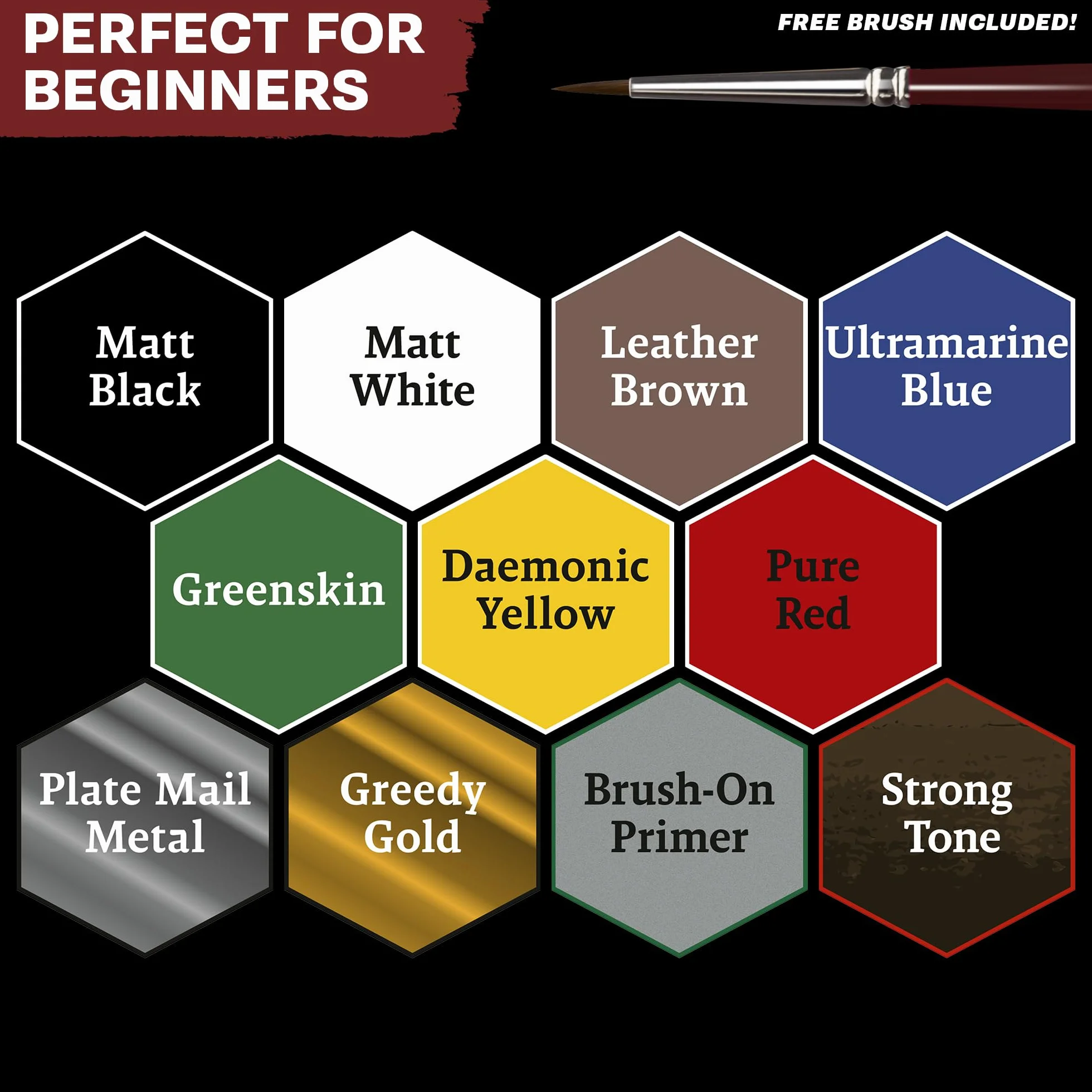 The Army Painter Warpaints Fanatic Starter Set 11x18ml Acrylic Paint Set for D&D Warhammer Miniatures