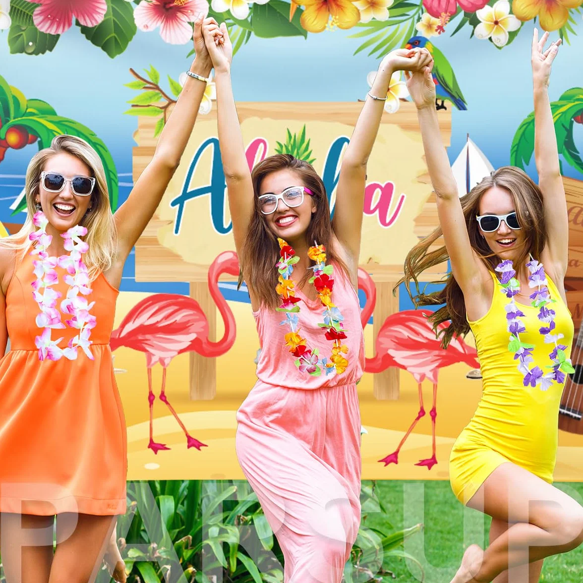 Lot de 50 décorations de fête hawaïennes, collier hawaïen en vrac pour fête tropicale, plage, Luau, Aloha
