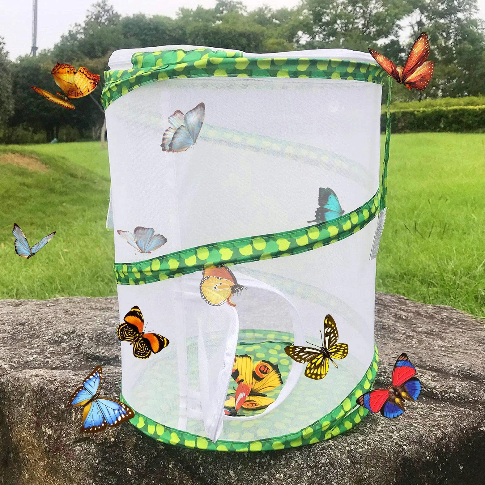 Cage d'élevage d'insectes pliable, filet de protection pour papillon et scarabée, portatif