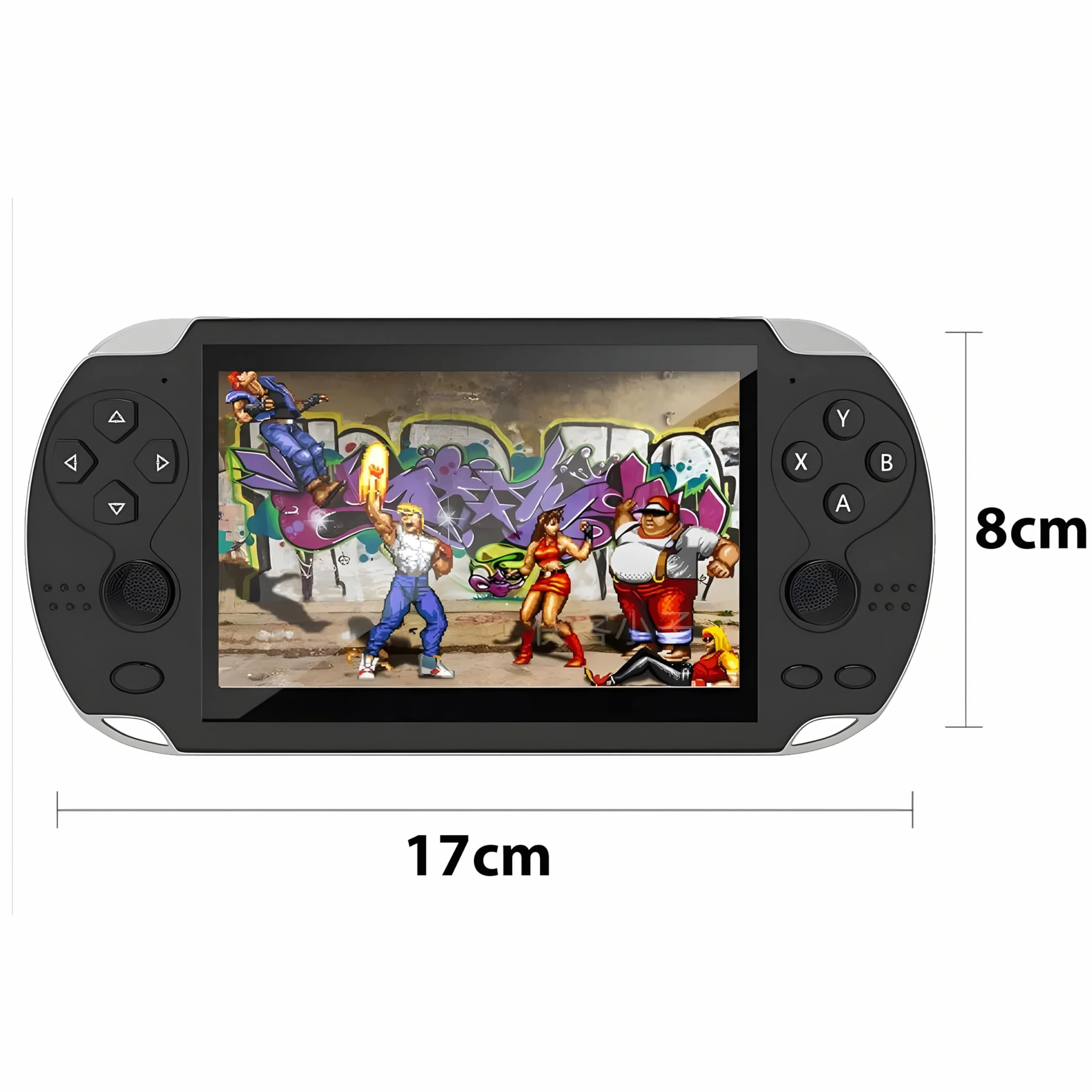 Console de Jeux Portable Rétro Retoo, Écran HD 5,1 Pouces, 1000+ Jeux, Noir