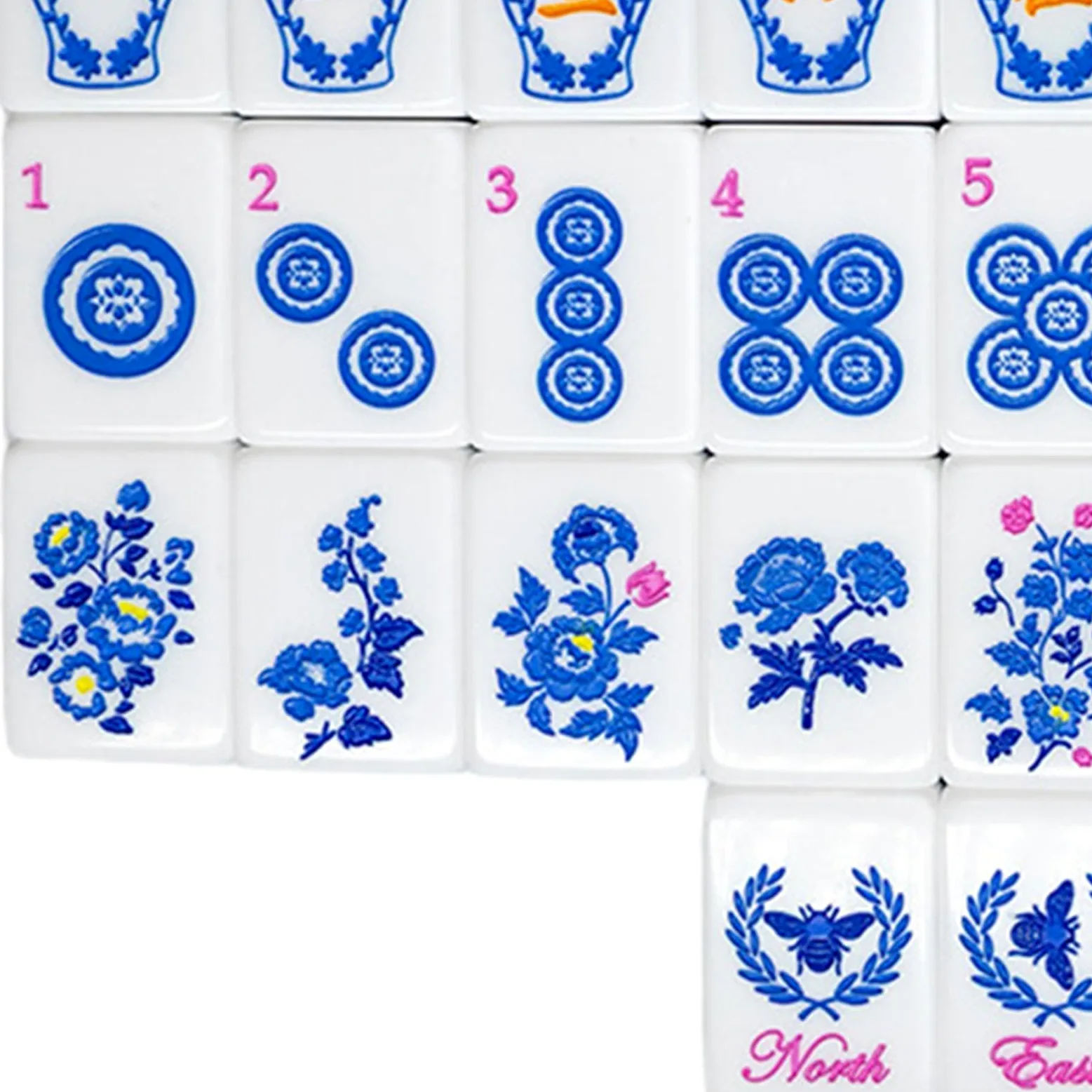 Coffret de tuiles de Mahjong De Société Américain en Acrylique 160 | Mahjong Américain pour Maison Voyages Déplacements Piscine Adultes Soirées Débutants Joueurs