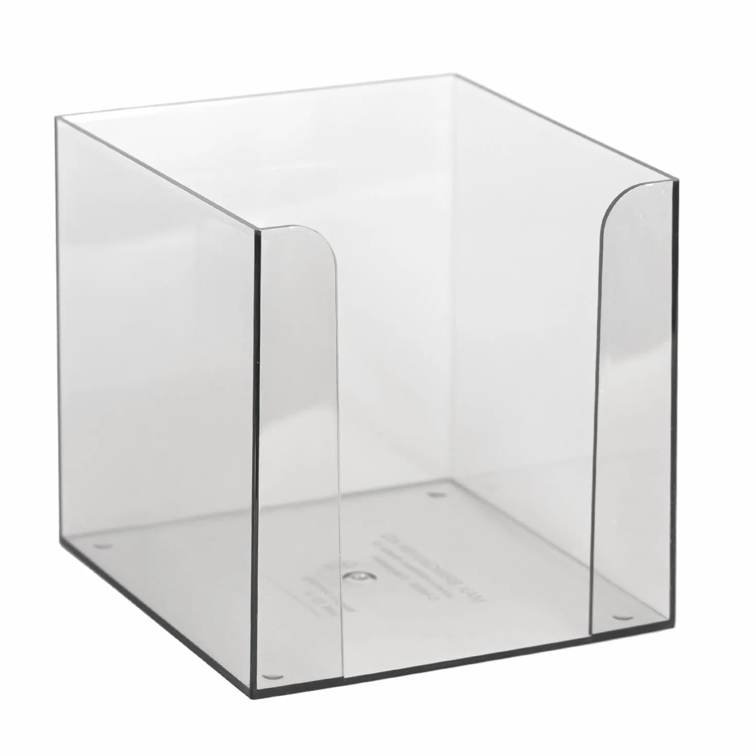 Idena Boîte à fiches transparente 9x9x8 cm 700 feuilles papier FSC-Mix blanc
