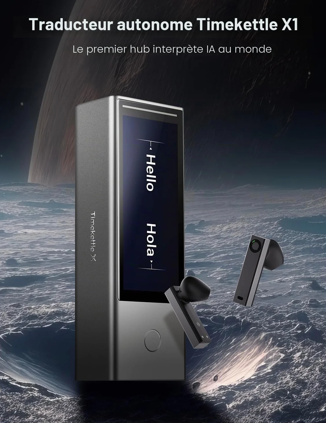 Timekettle X1 AI Interpreter Hub, traducteur simultané 40 langues, précision 95%