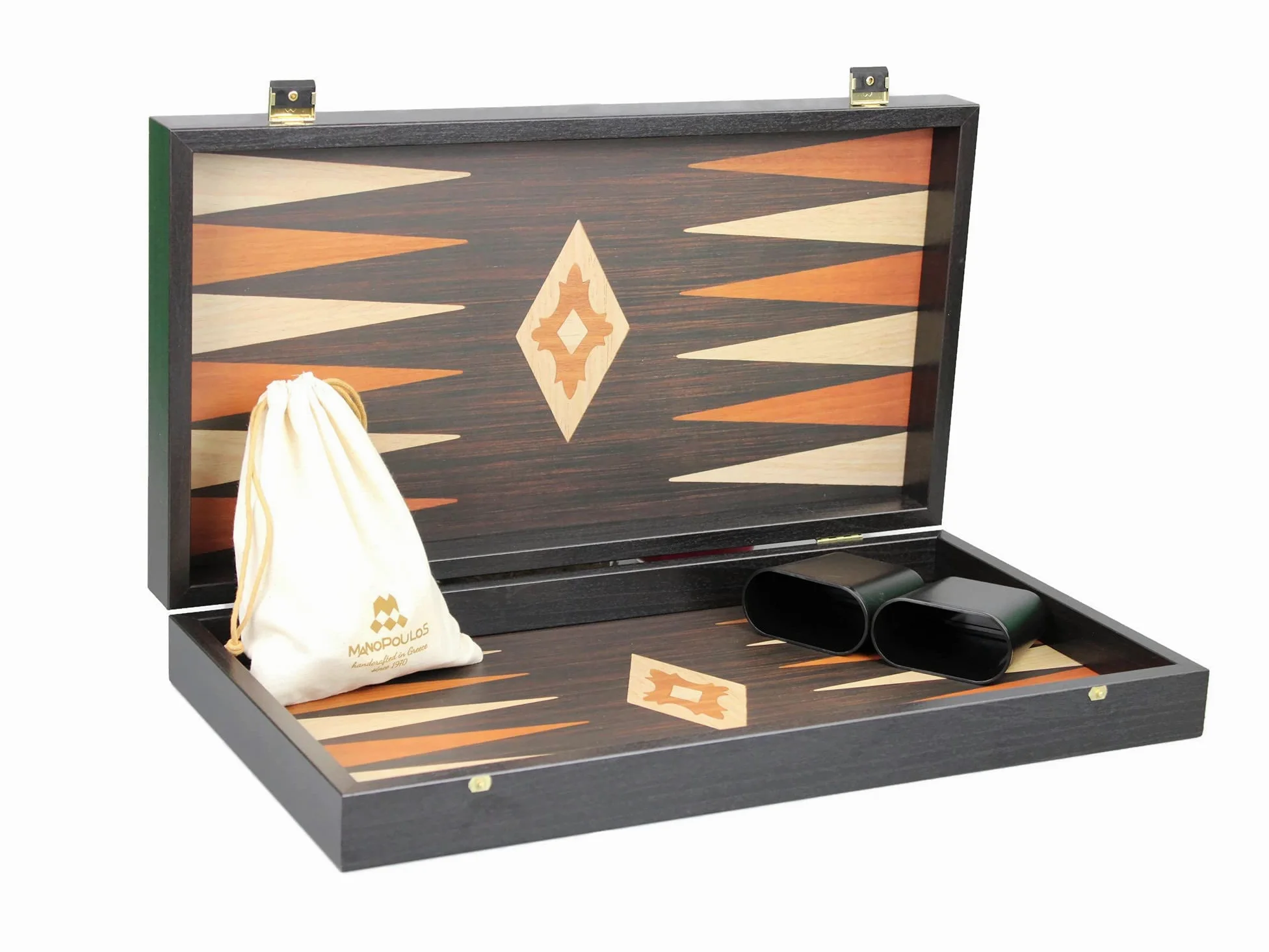 Jeu de Backgammon en Bois Manopoulos Wenge & Chêne 20 Pouce