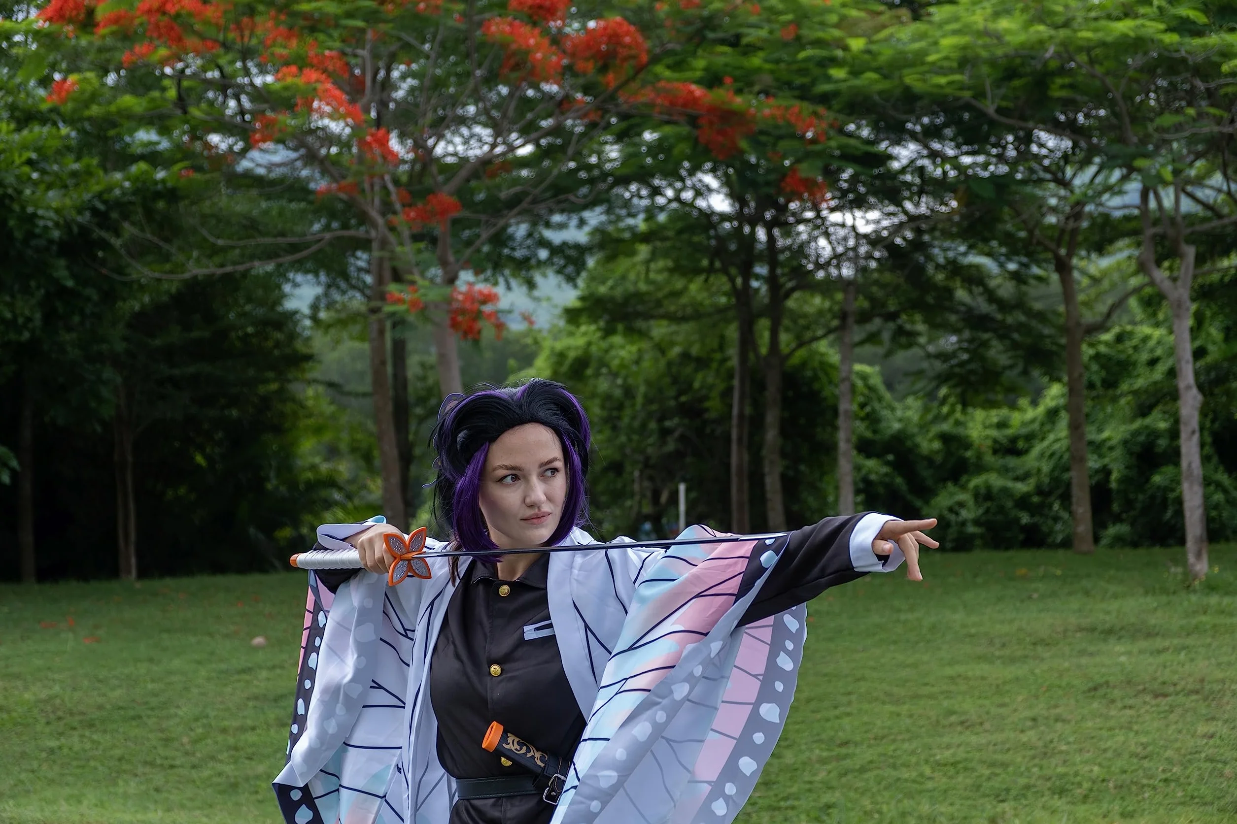 Katana Cosplay Demon Slayer 105 cm 41 Pouces Hashira Piliers Shinobu Kocho Bois