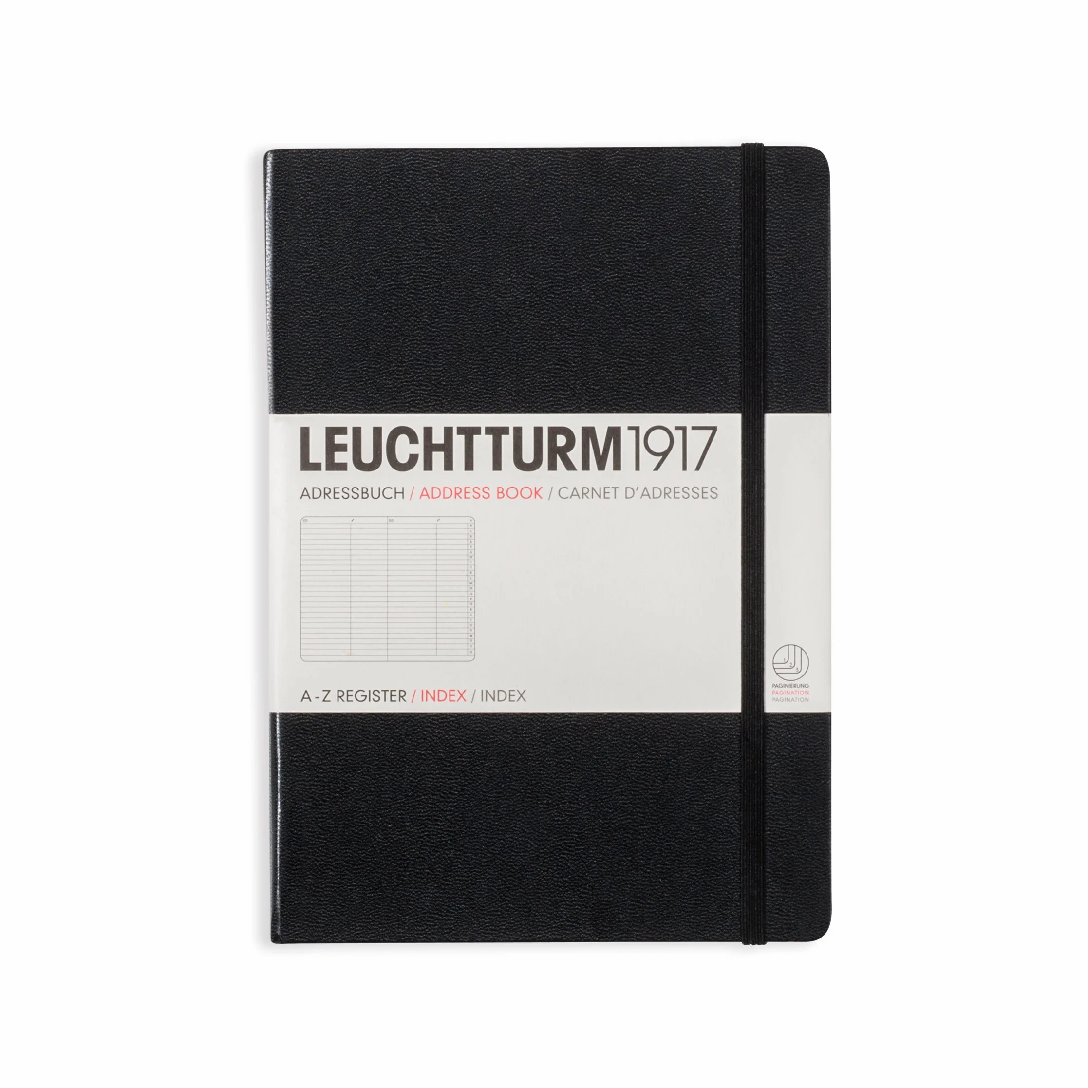 Carnet d'adresses A5 noir, Medium