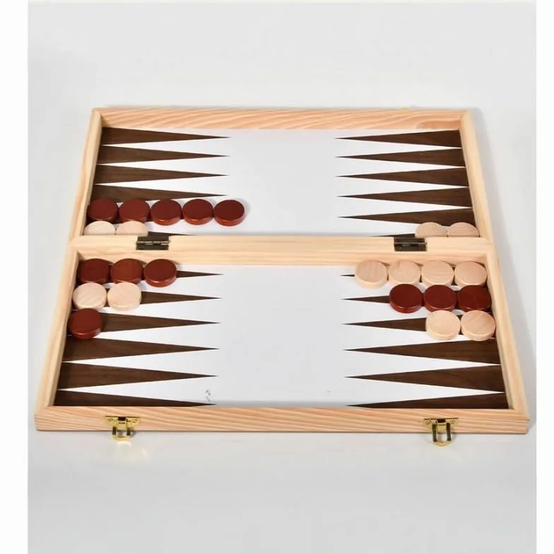 echiquier Jeu de société Classique en Bois 3 en 1: échecs, Dames, Backgammon, for Les Voyages en Famille. Jeu de société Pliable en Bois for Enfants et Adultes. echecs Jeu(39 * 39cm)