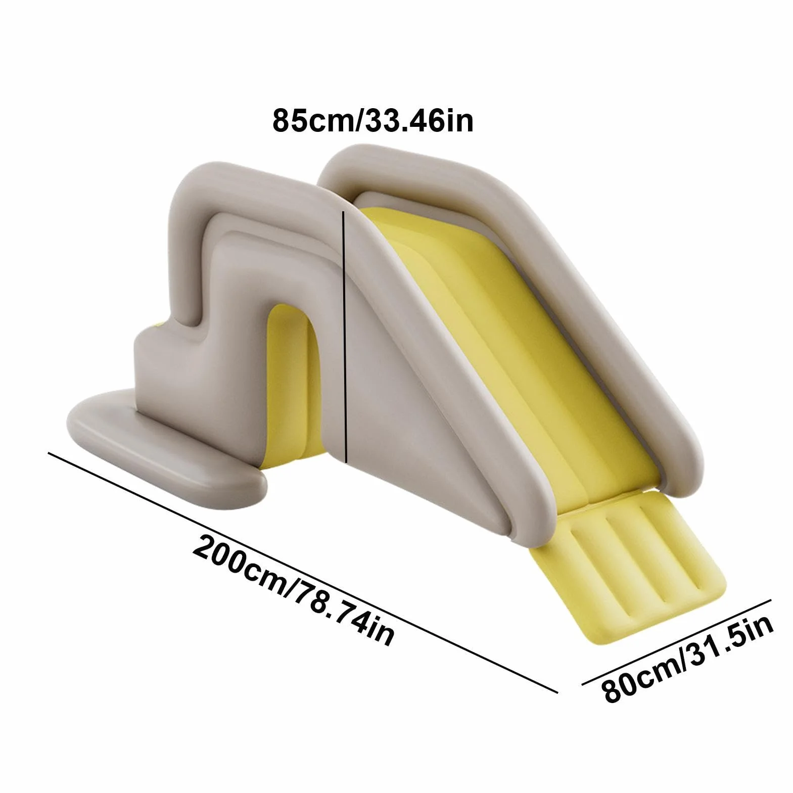 Toboggan Gonflable pour Piscine pour, Toboggan Aquatique avec Pompe À Pied Gonflable, Base Remplissable d'eau, pour Piscines Hors Sol Et Enterrées, 200 X 80 X 85 Cm