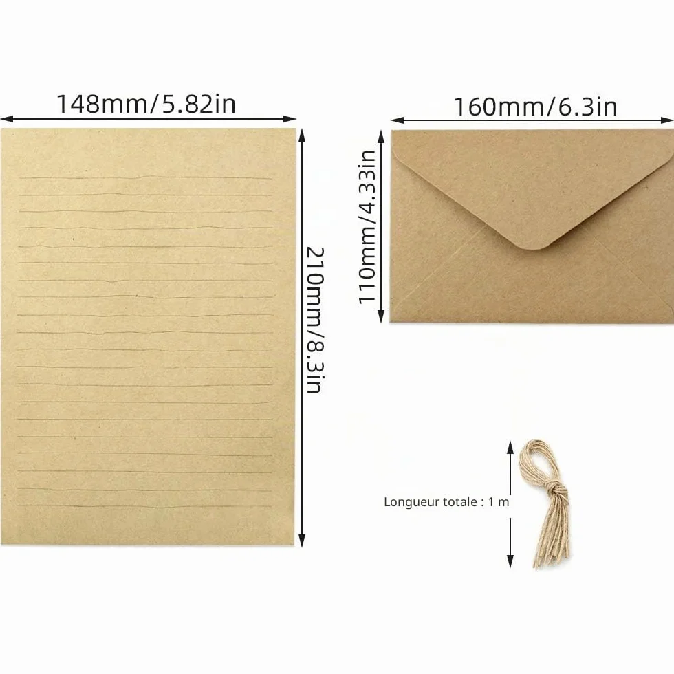 Vintage Papier à Lettre et Enveloppes 70 Pièces Ensemble de Papeterie