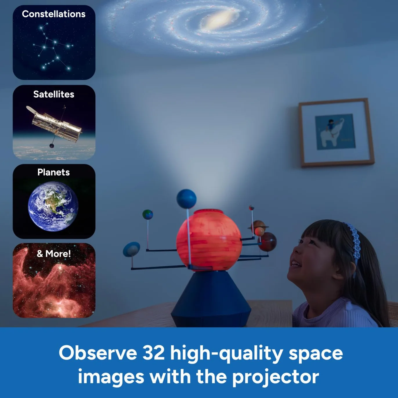 Learning Resources GeoSafari Système Solaire motorisé avec projecteur Apprentissage Astronomie Enfants 5+