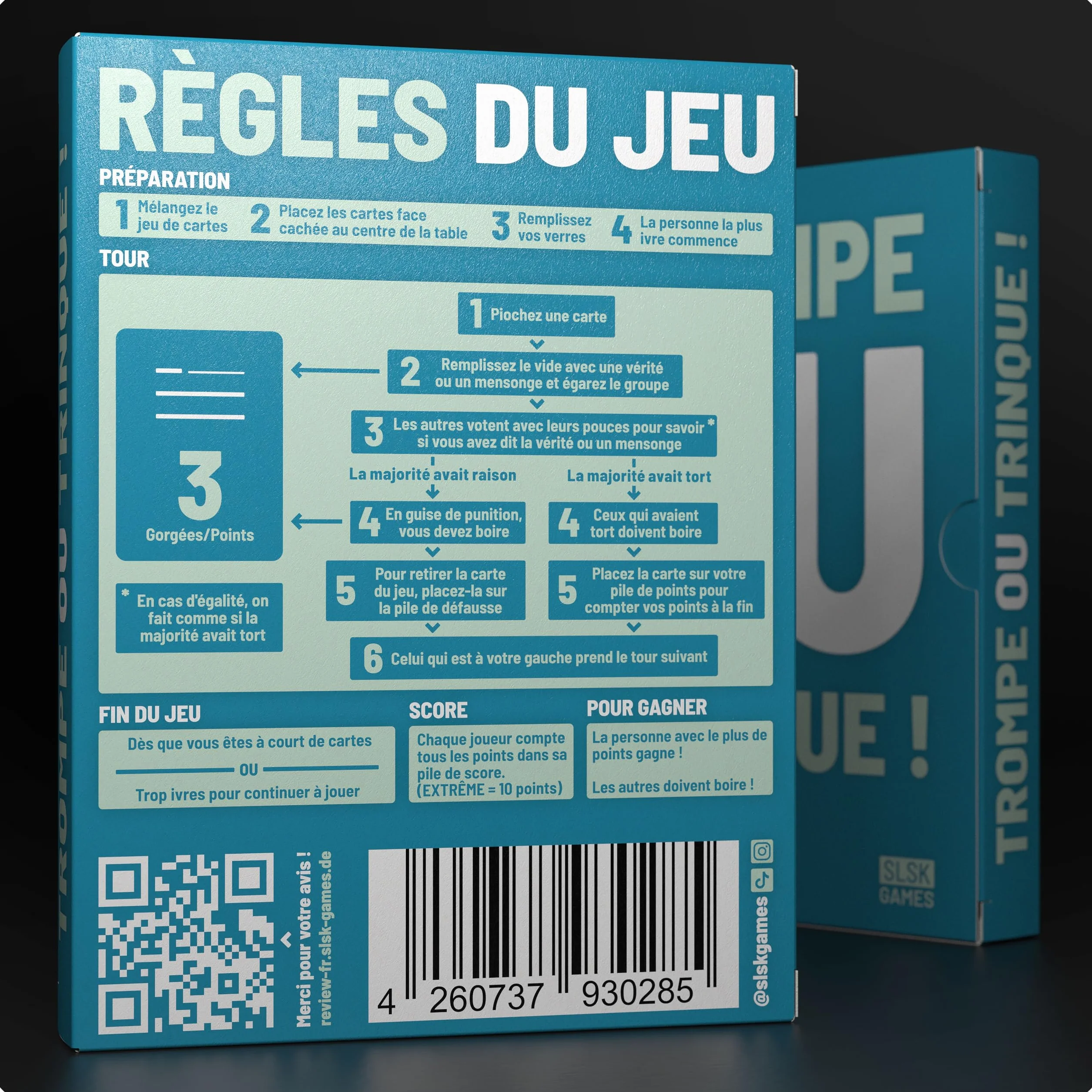 Trompe ou Trinque - Jeu de Fête Amusant avec 100 Cartes - Jeu à Boire pour Adultes dès 18 Ans - Édition Française