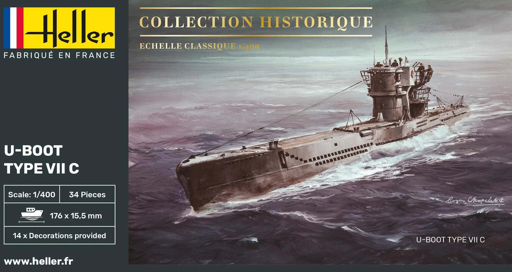 Heller Construction Et Maquettes U-Boot Echelle 1/400ème