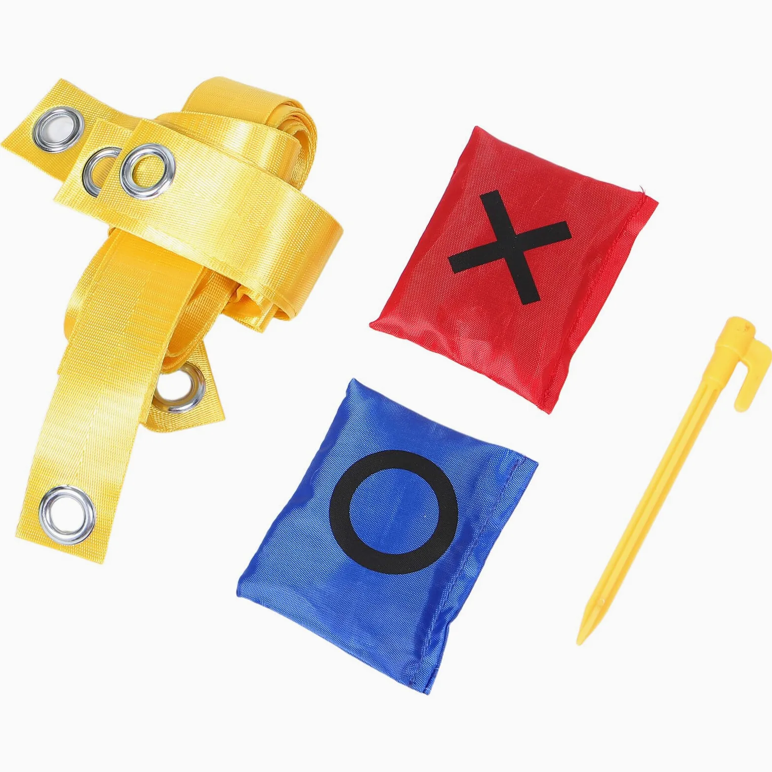 Jeu de Morpion Géant pour Terrasse et Jardin avec Sangle Jeu Extérieur Facile à Installer Ranger Divertissement pour Garçon Fille et Famille