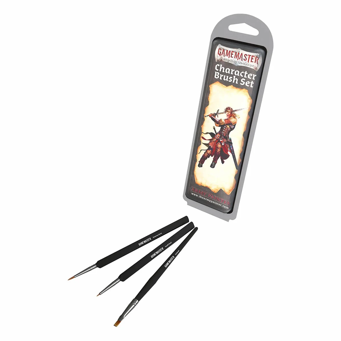 The Army Painter GameMaster Character Brush Set, 3 Pinceaux Essentiels Pour Maquettes Figurines Warhammer 40k DnD