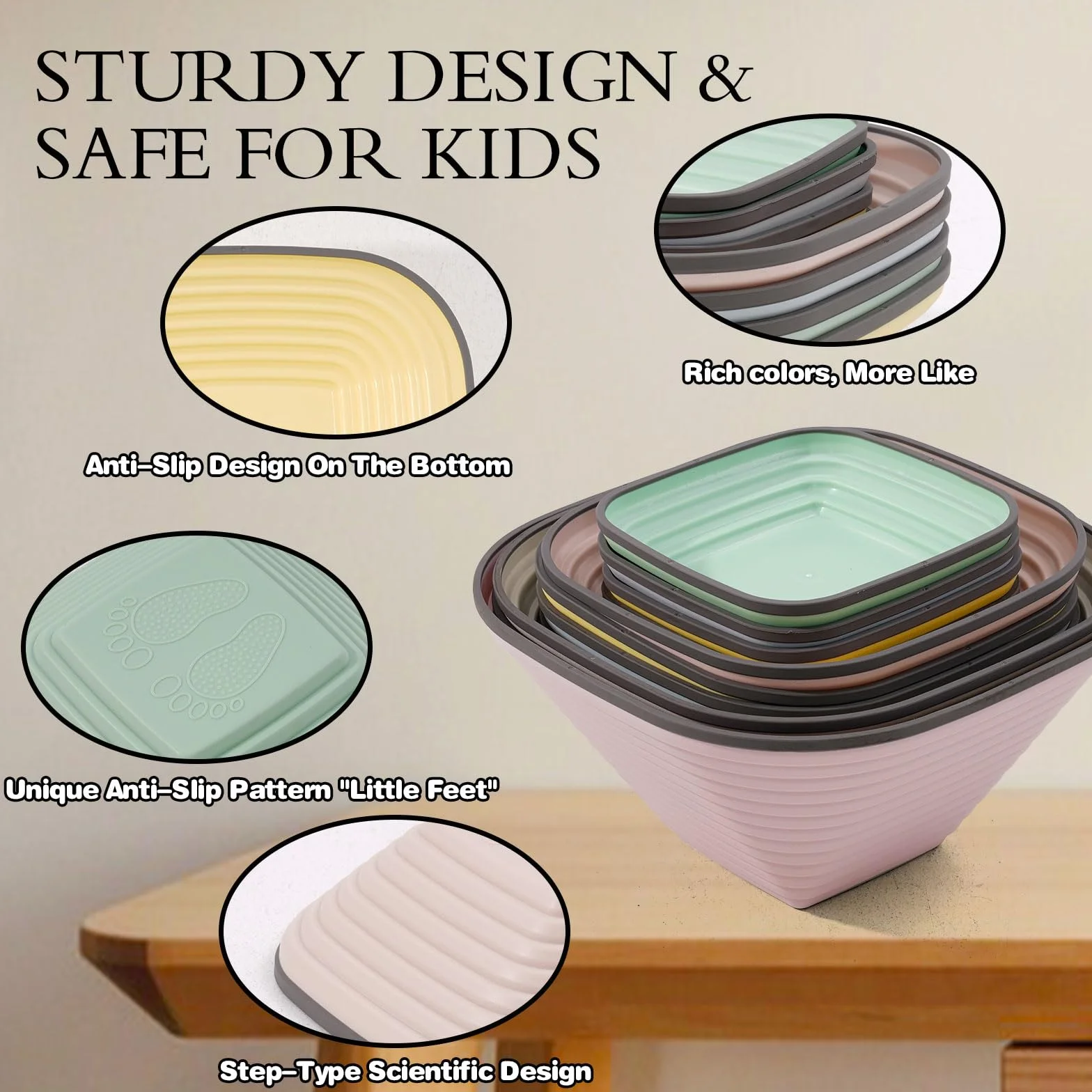 D'équilibre pour Enfants 11 PCS Antidérapant Stepping Stones Sensorielles Intérieur Extérieur Parcours de Motricité 3-8 Ans