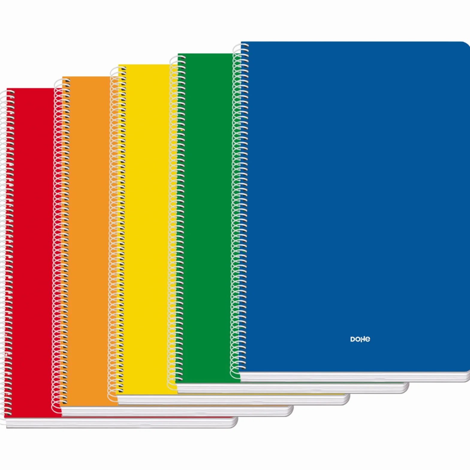 Cahiers A4+ 5 pcs 21,5x31,5 cm 80 Pages Quadrillées Reliure Spirale Couverture Souple en Carton Fournitures de Bureau