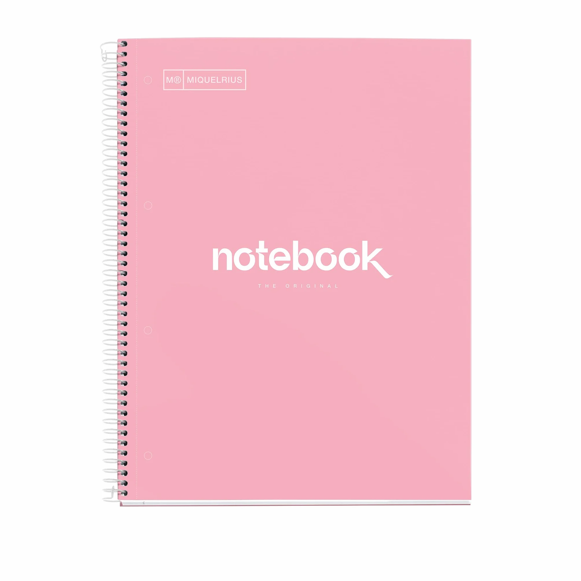 Miquelrius Cahier A4 à Spirale Emotions 80 Feuilles 90 g/m² Petits Carreaux 5 mm Couverture Rigide Rose