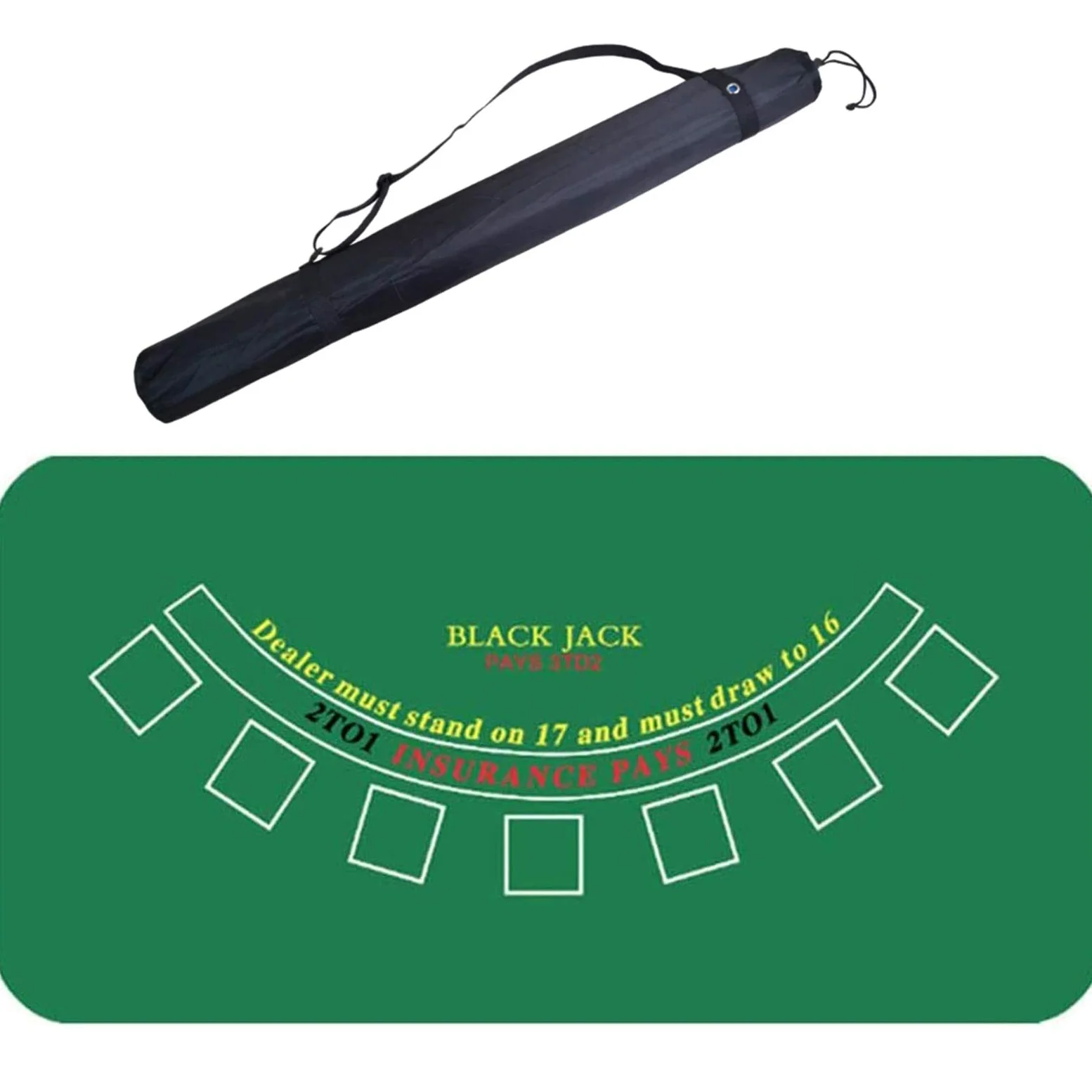 Tapis de Jeu, for Texas Holdem Poker et Blackjack – Tapis de qualité Professionnelle(70 * 35in)